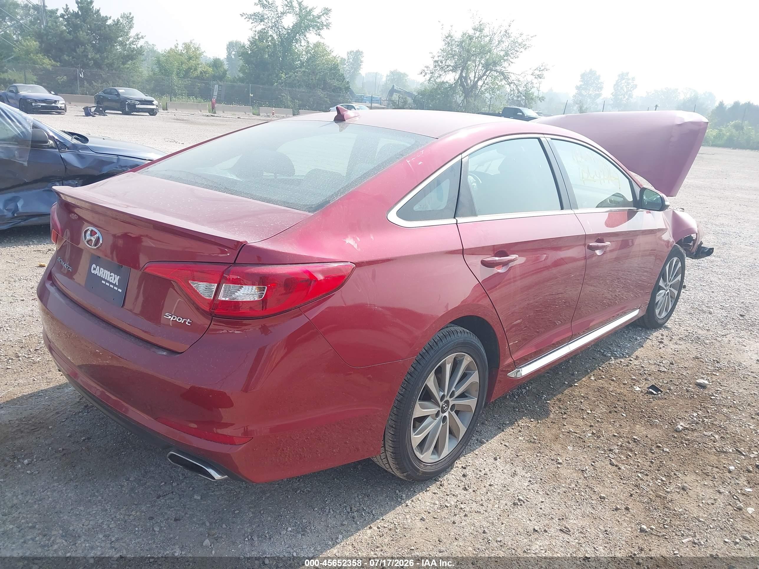 2015 Hyundai Sonata Sport Красный vin: 5NPE34AF7FH094249