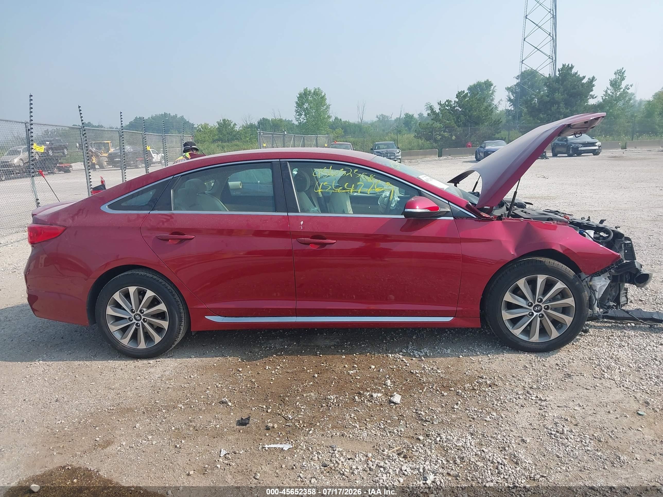 2015 Hyundai Sonata Sport Красный vin: 5NPE34AF7FH094249