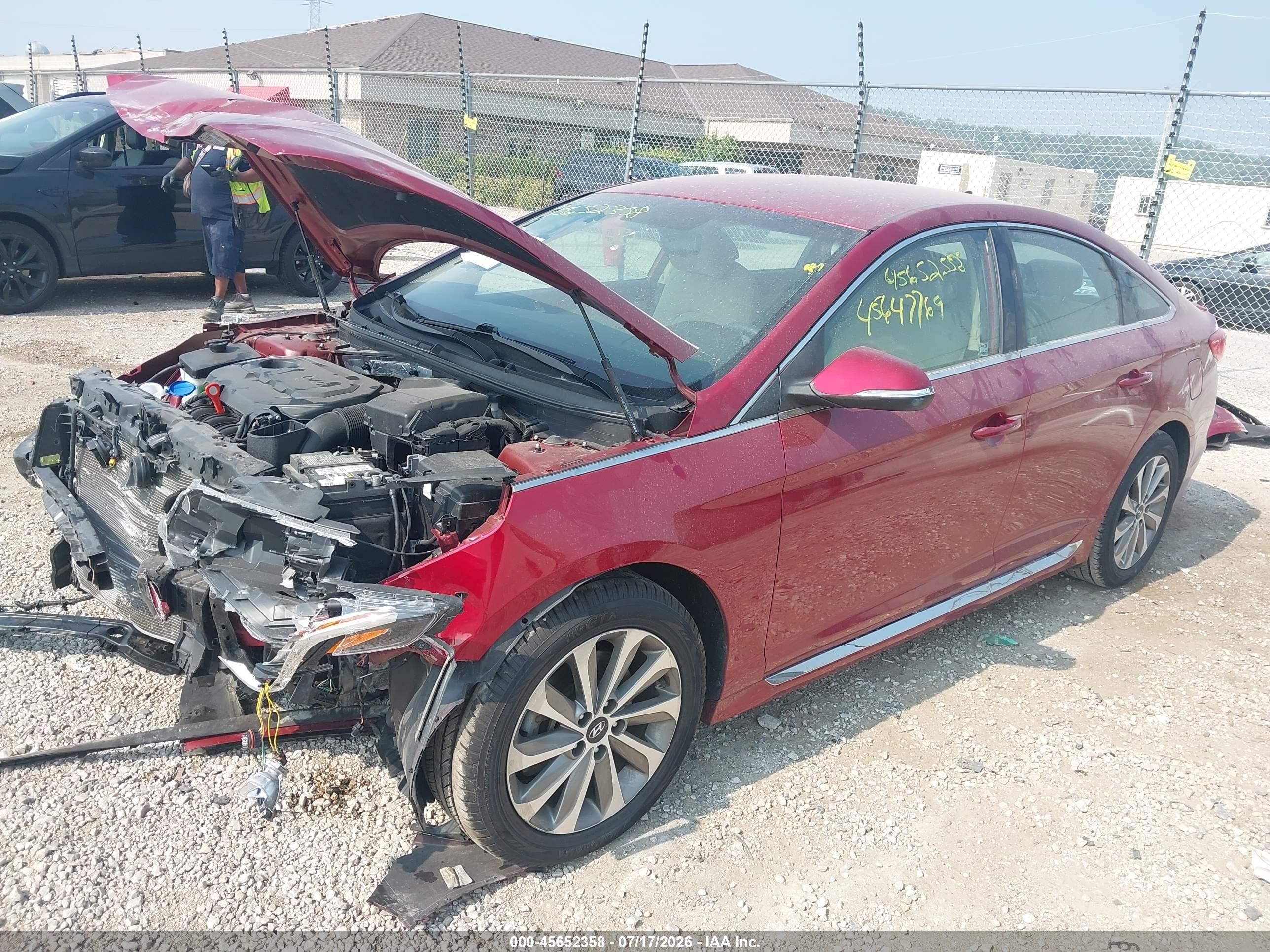 2015 Hyundai Sonata Sport Красный vin: 5NPE34AF7FH094249