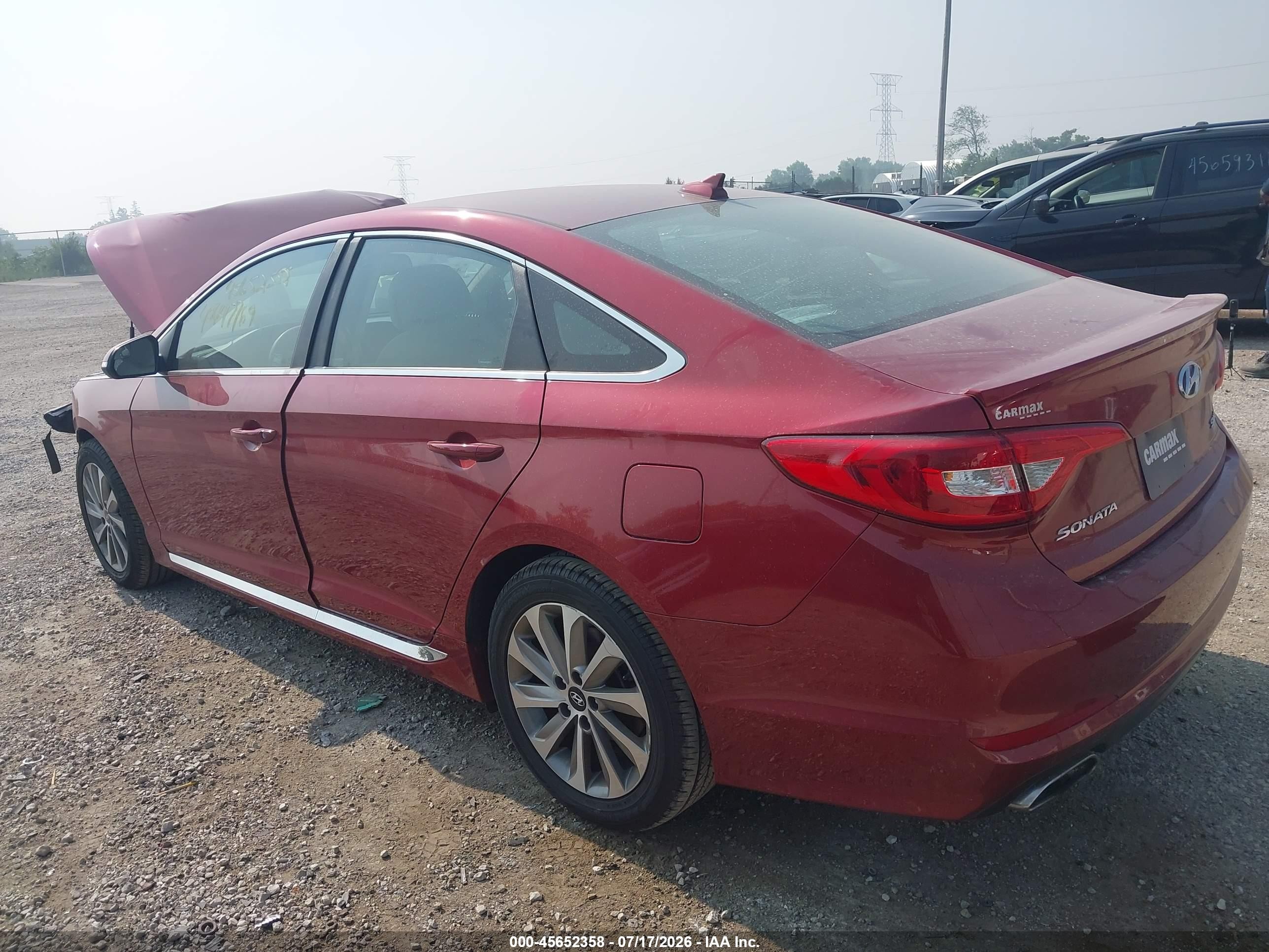 2015 Hyundai Sonata Sport Красный vin: 5NPE34AF7FH094249