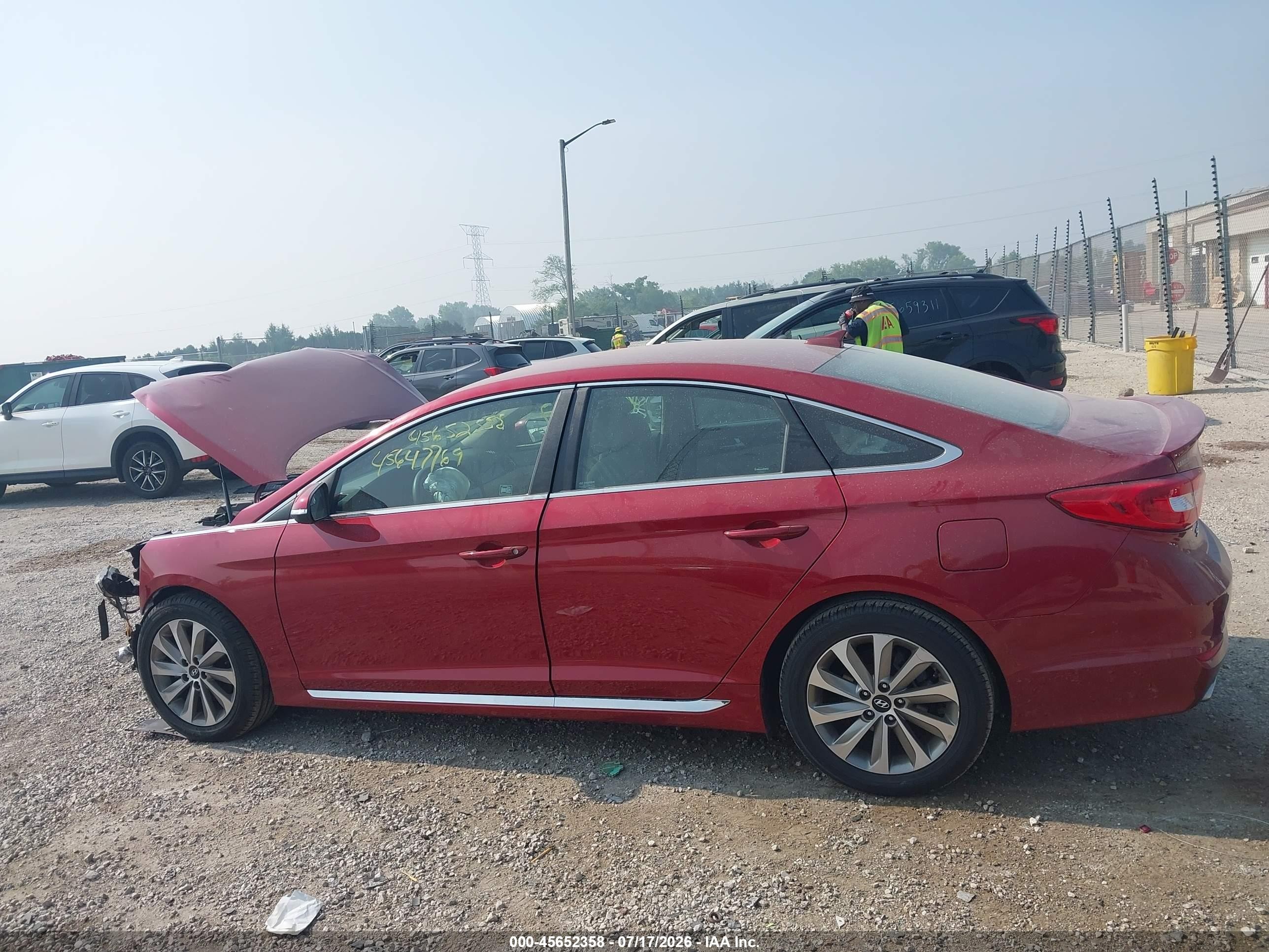2015 Hyundai Sonata Sport Красный vin: 5NPE34AF7FH094249