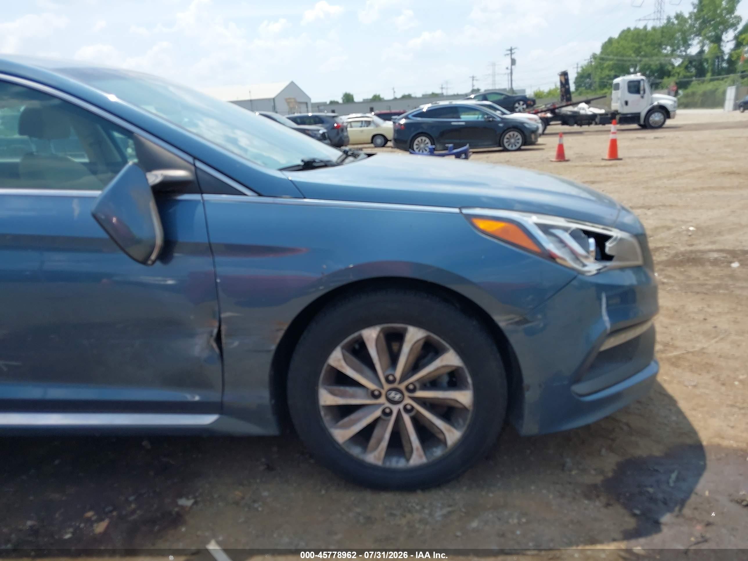 2015 Hyundai Sonata Sport Синий vin: 5NPE34AF7FH095272