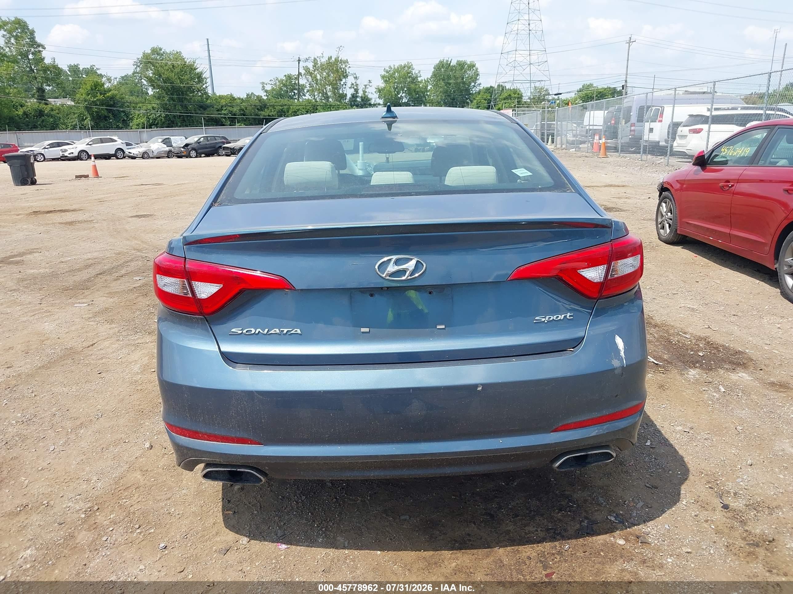 2015 Hyundai Sonata Sport Синий vin: 5NPE34AF7FH095272