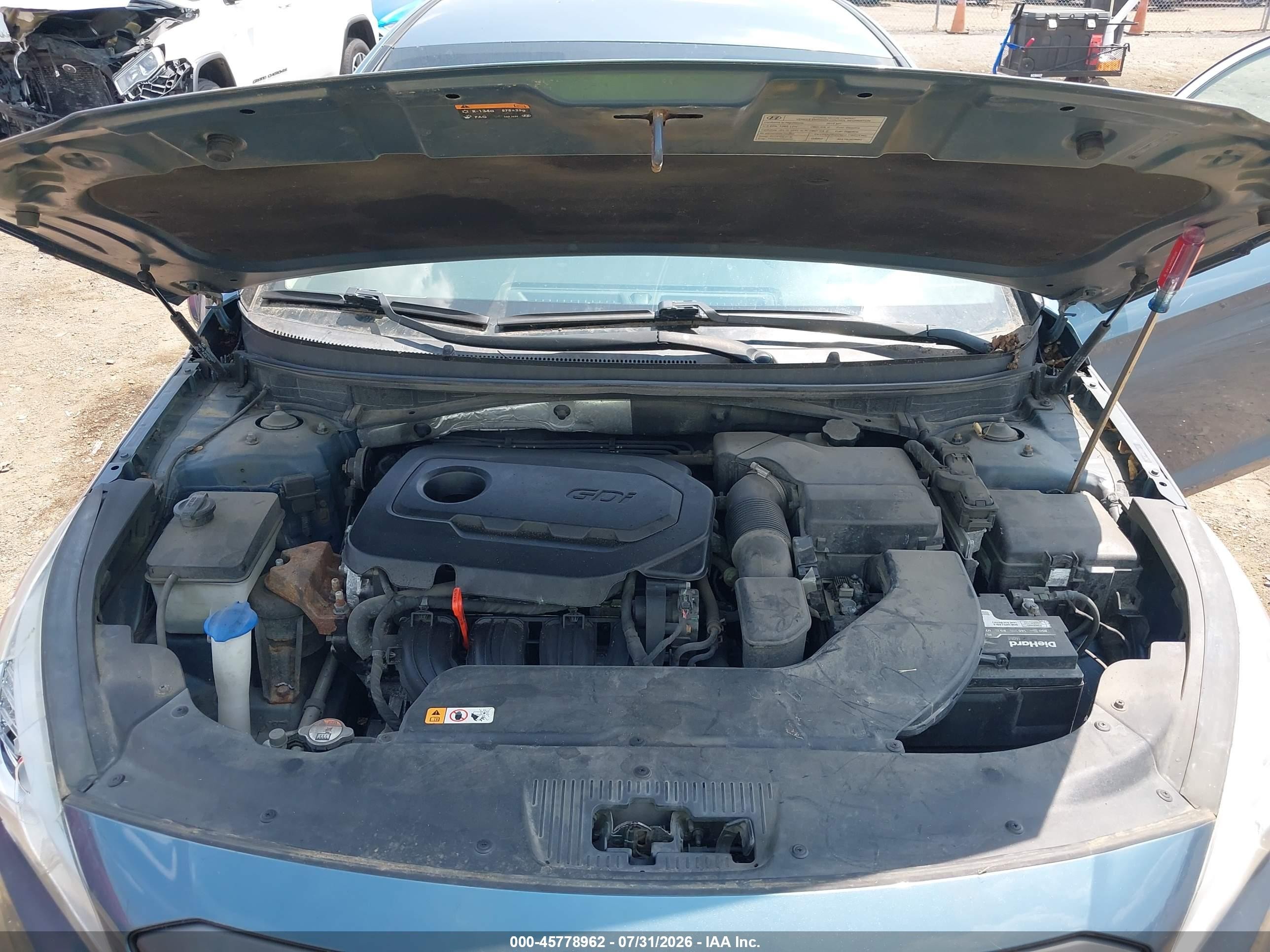 2015 Hyundai Sonata Sport Синий vin: 5NPE34AF7FH095272