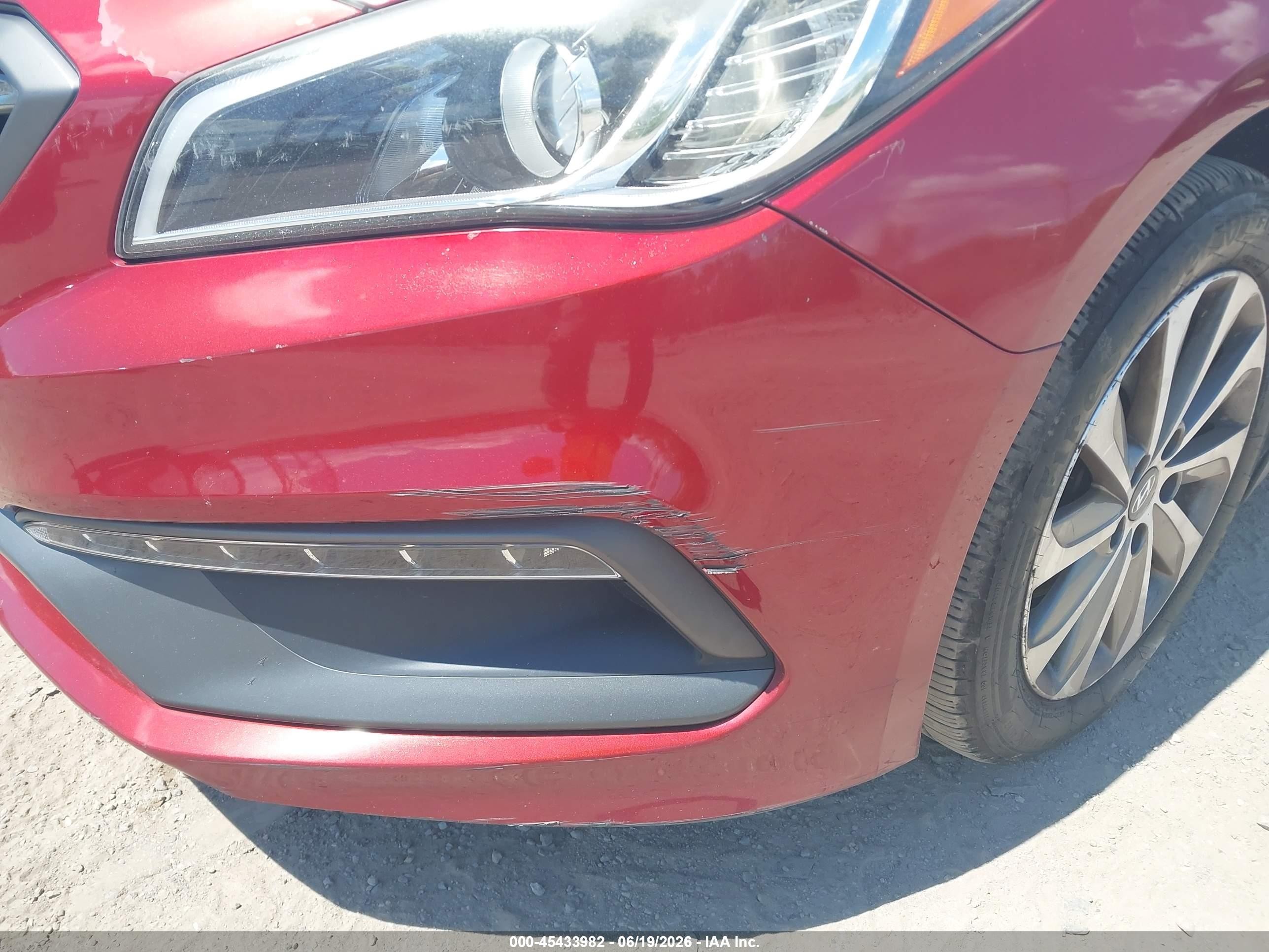 2015 Hyundai Sonata Sport Red vin: 5NPE34AF7FH099354