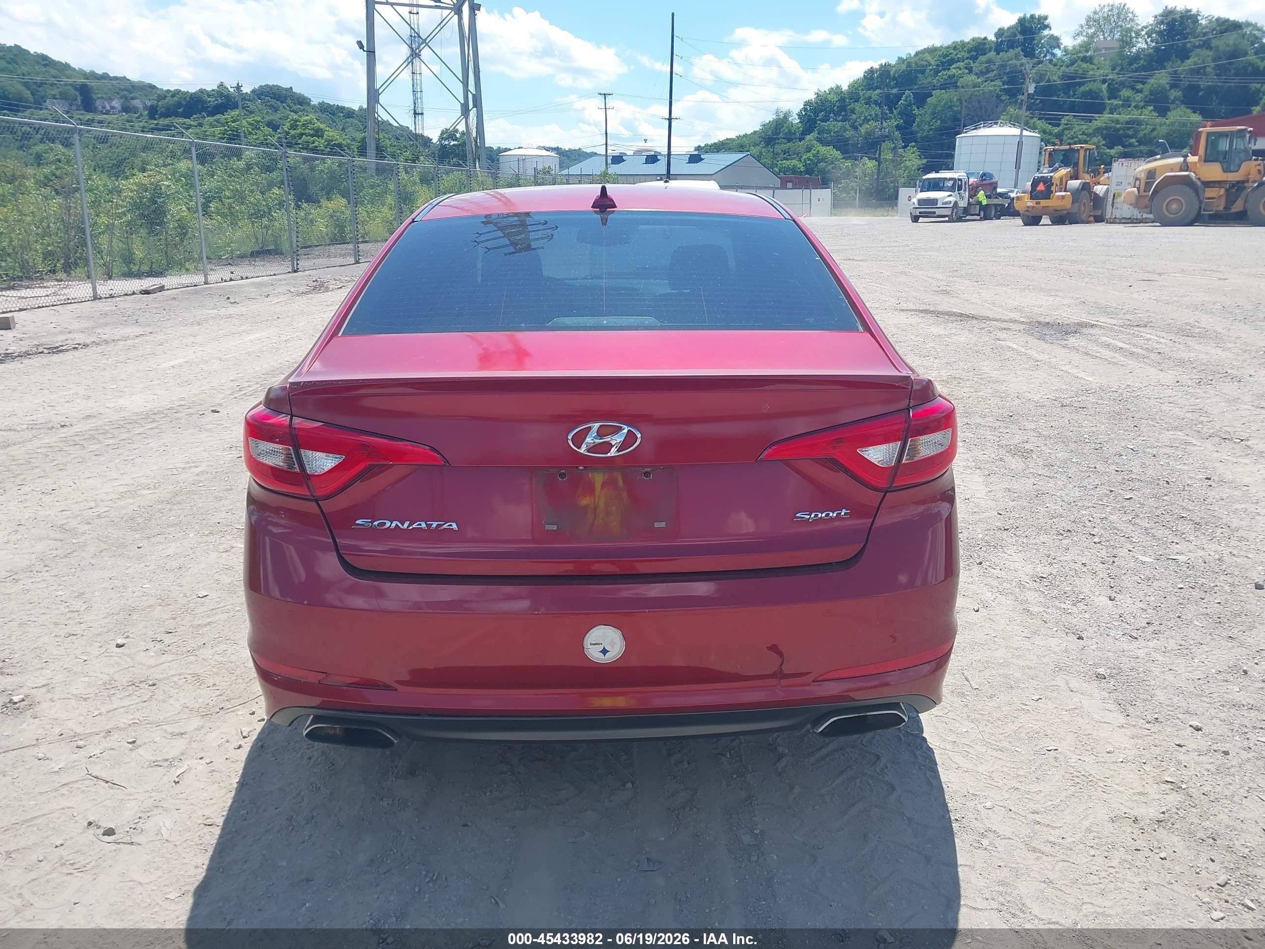2015 Hyundai Sonata Sport Red vin: 5NPE34AF7FH099354