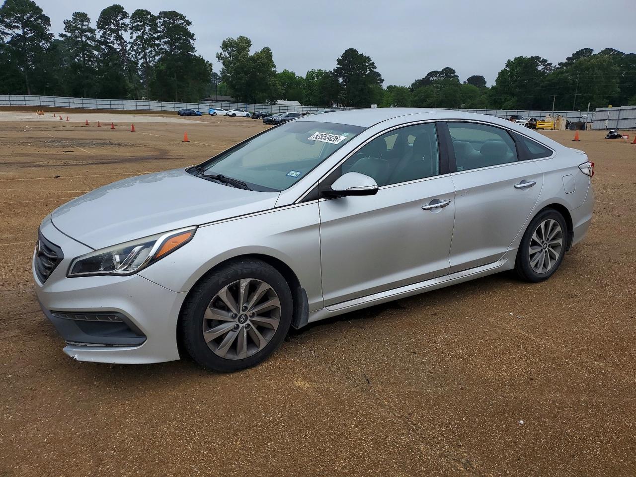 2015 Hyundai Sonata Gray vin: 5NPE34AF7FH104763