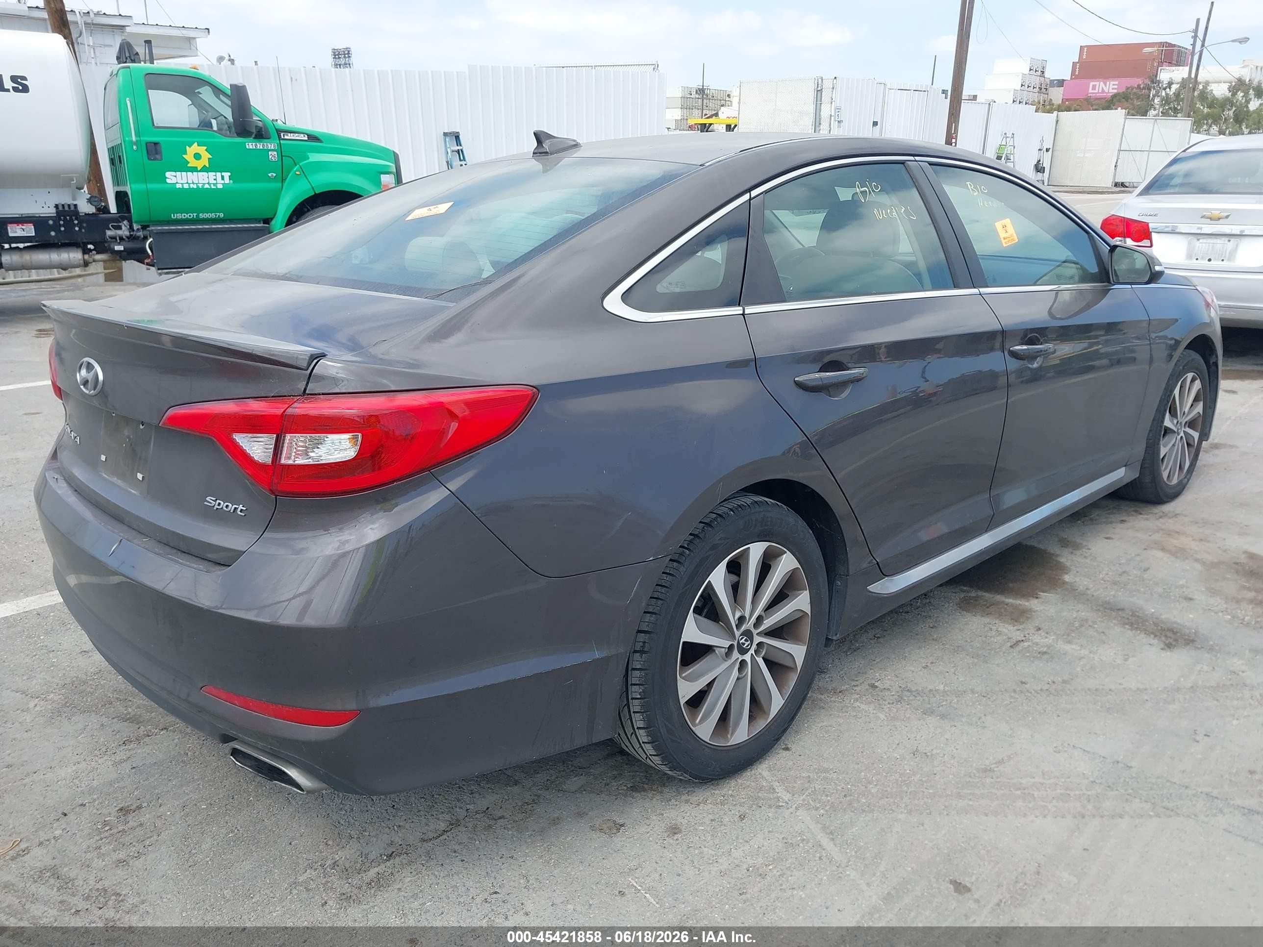 2015 Hyundai Sonata Sport Gray vin: 5NPE34AF7FH106870
