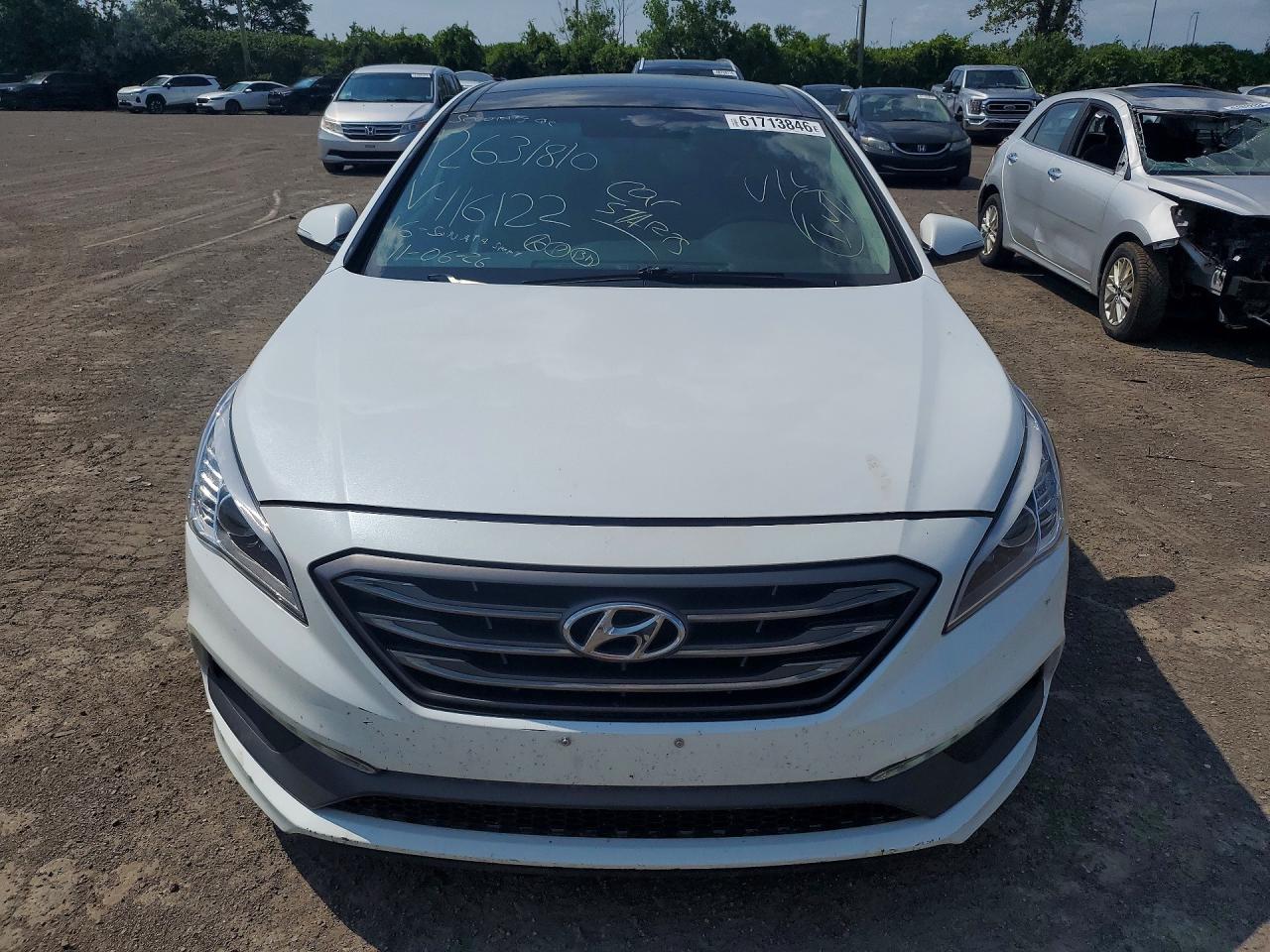 2015 Hyundai Sonata Sport Белый vin: 5NPE34AF7FH116122