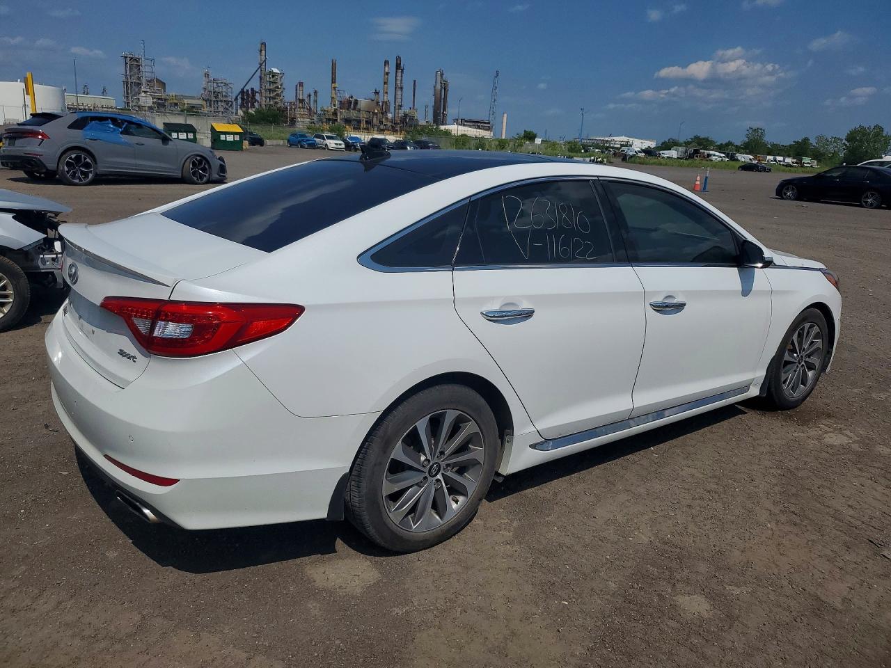 2015 Hyundai Sonata Sport Белый vin: 5NPE34AF7FH116122