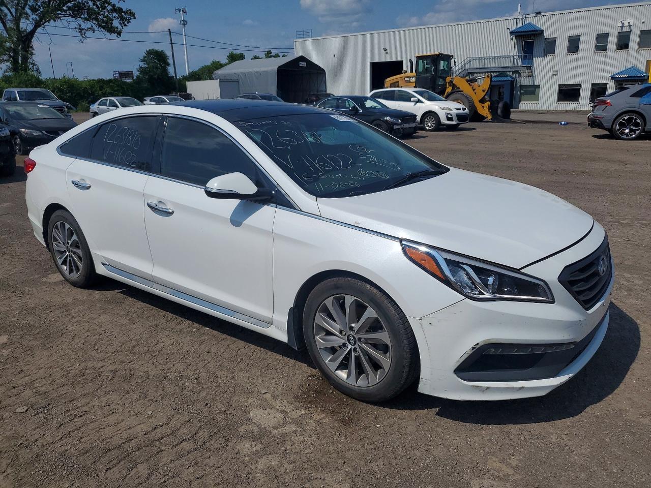 2015 Hyundai Sonata Sport Белый vin: 5NPE34AF7FH116122