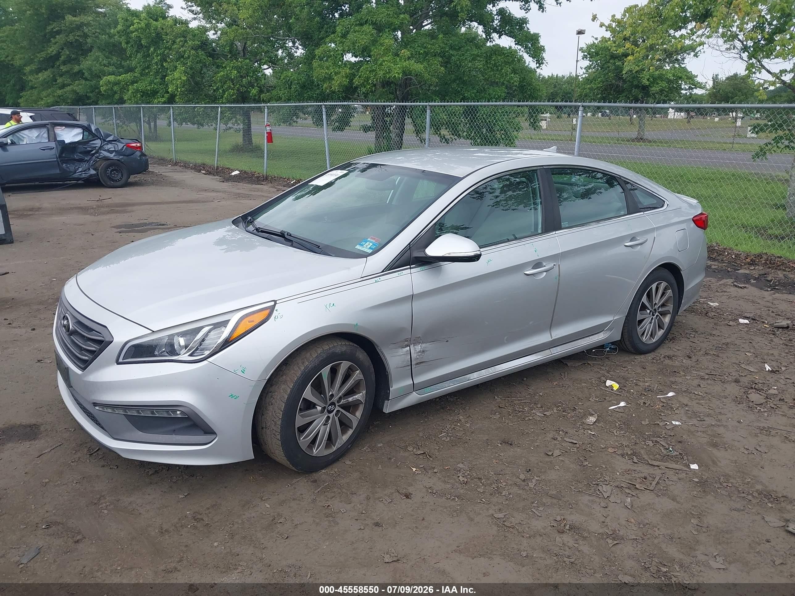 2015 Hyundai Sonata Sport Gray vin: 5NPE34AF7FH133776