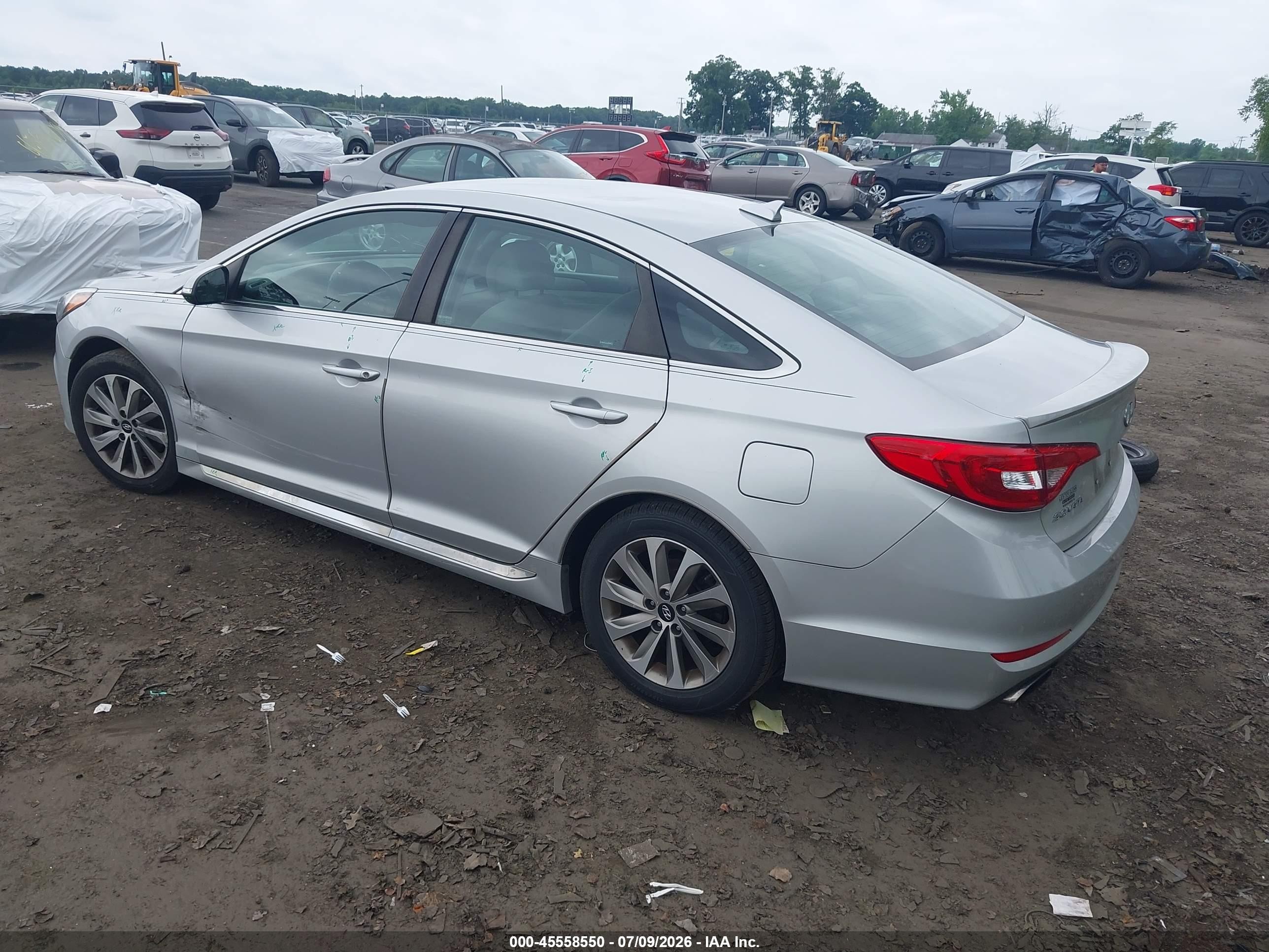 2015 Hyundai Sonata Sport Gray vin: 5NPE34AF7FH133776