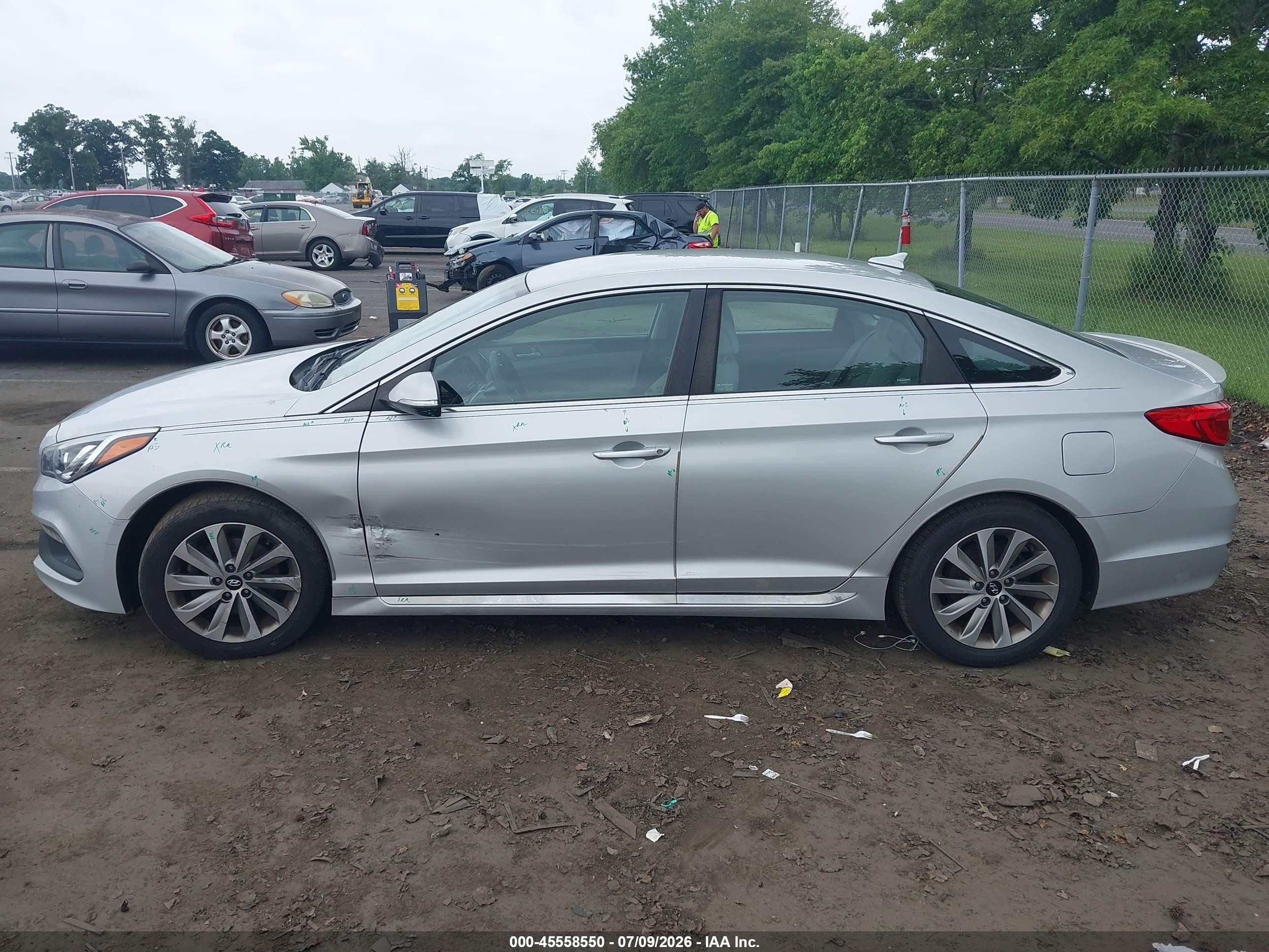 2015 Hyundai Sonata Sport Gray vin: 5NPE34AF7FH133776