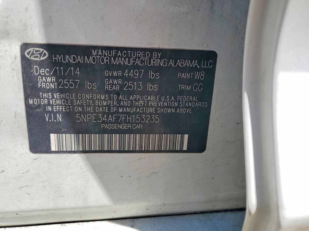 2015 Hyundai Sonata Limited White vin: 5NPE34AF7FH153235