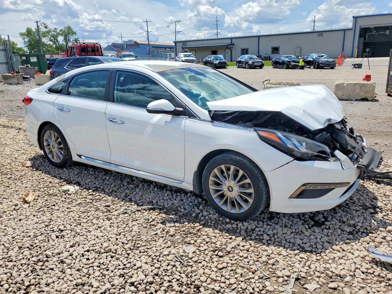 2015 Hyundai Sonata Limited White vin: 5NPE34AF7FH153235