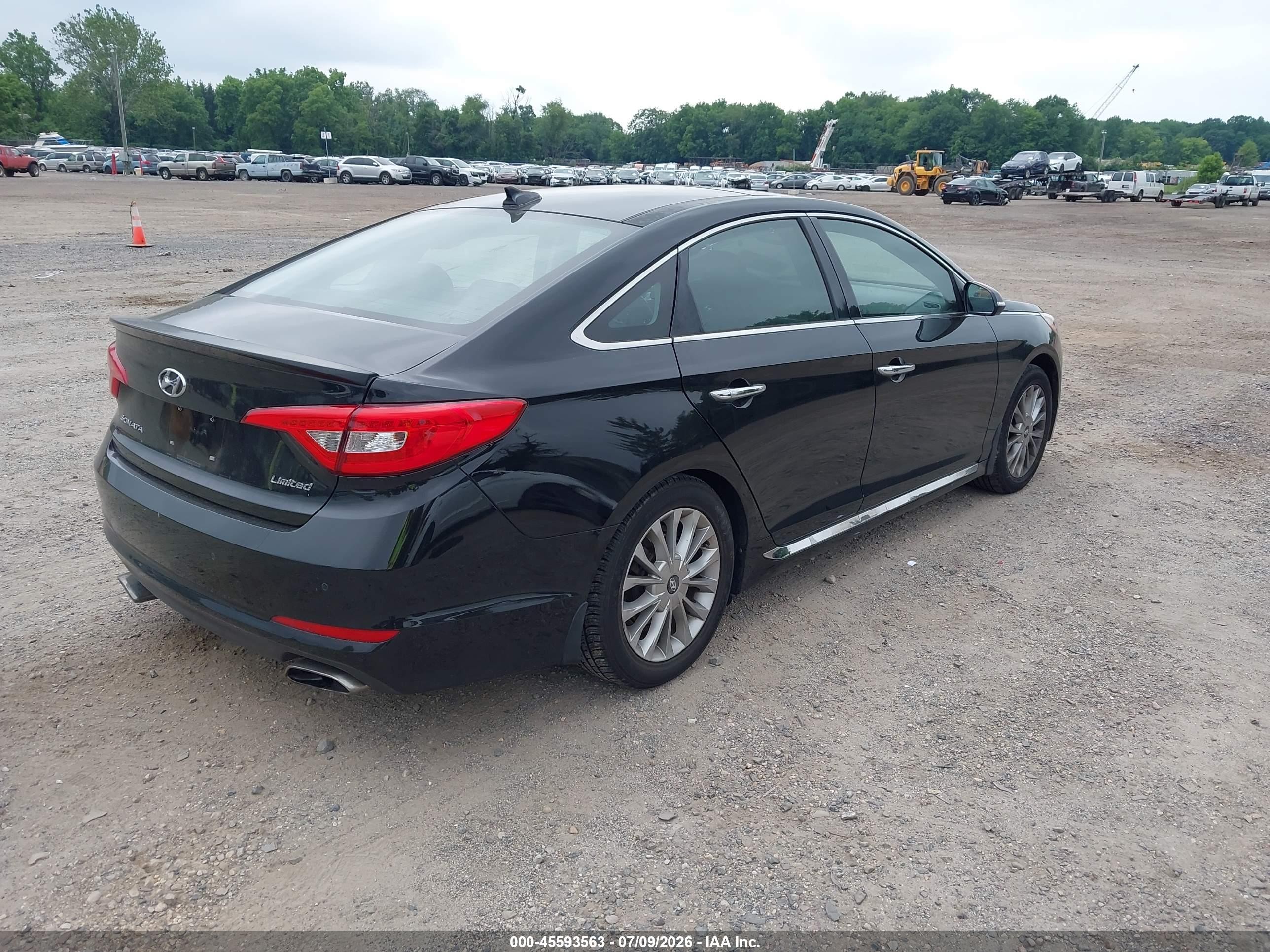 2015 Hyundai Sonata Limited Black vin: 5NPE34AF7FH154448