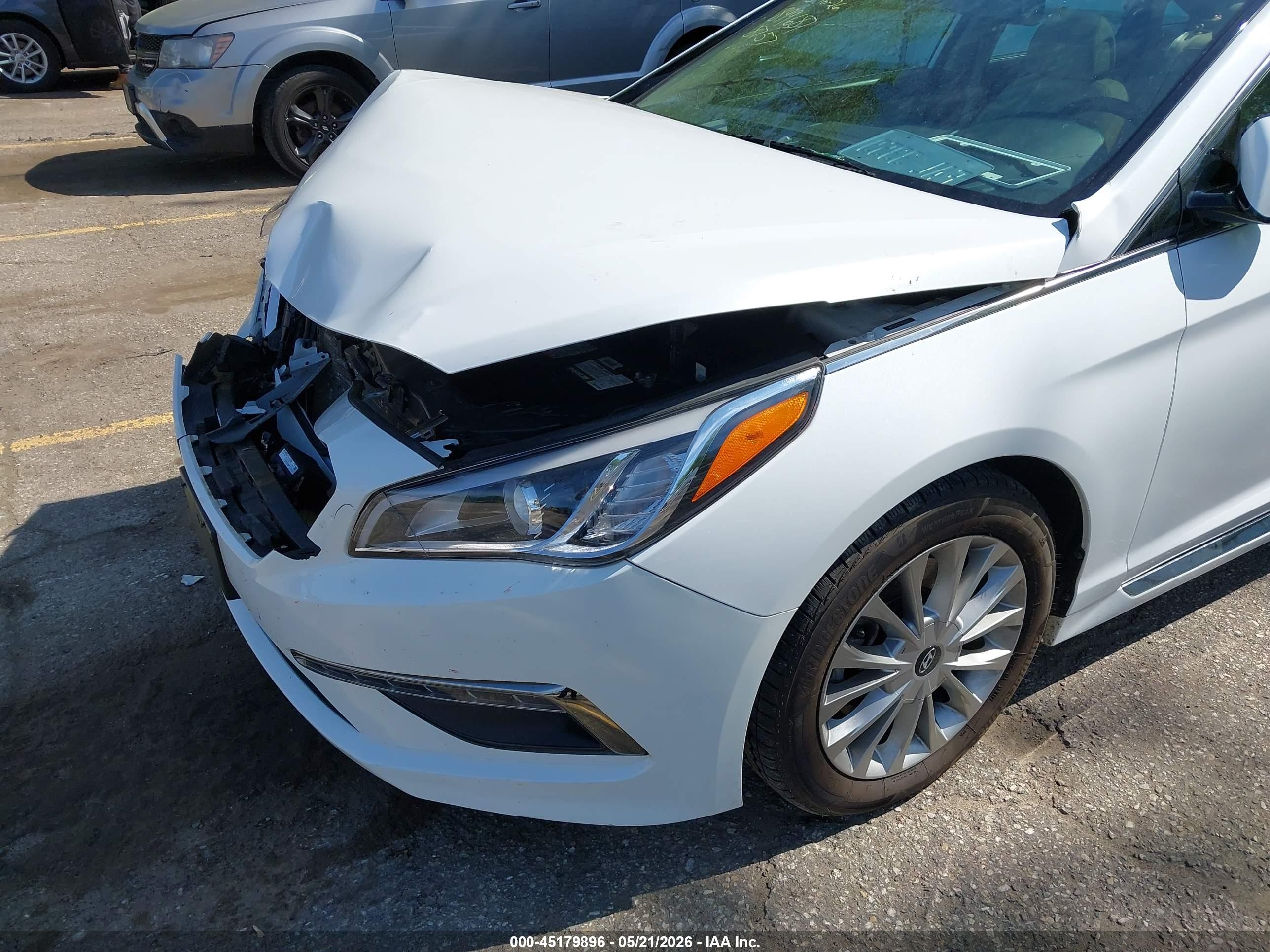 2015 Hyundai Sonata Limited Белый vin: 5NPE34AF7FH158757