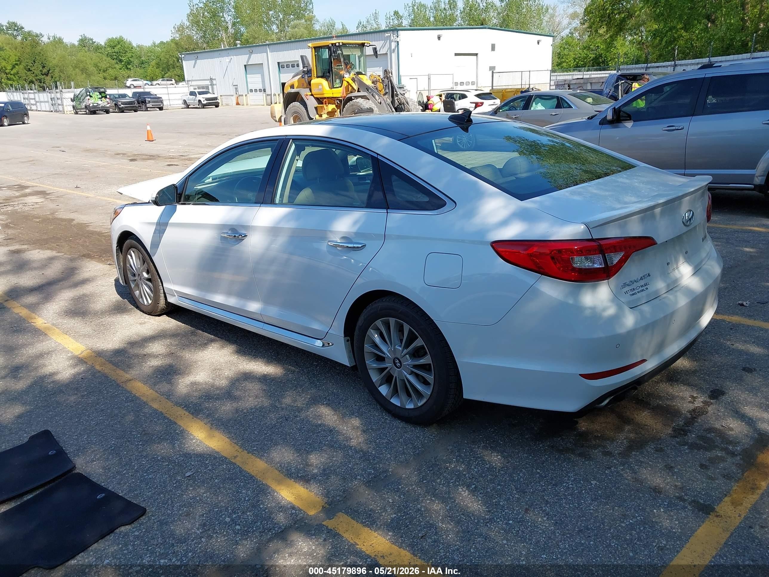 2015 Hyundai Sonata Limited Белый vin: 5NPE34AF7FH158757