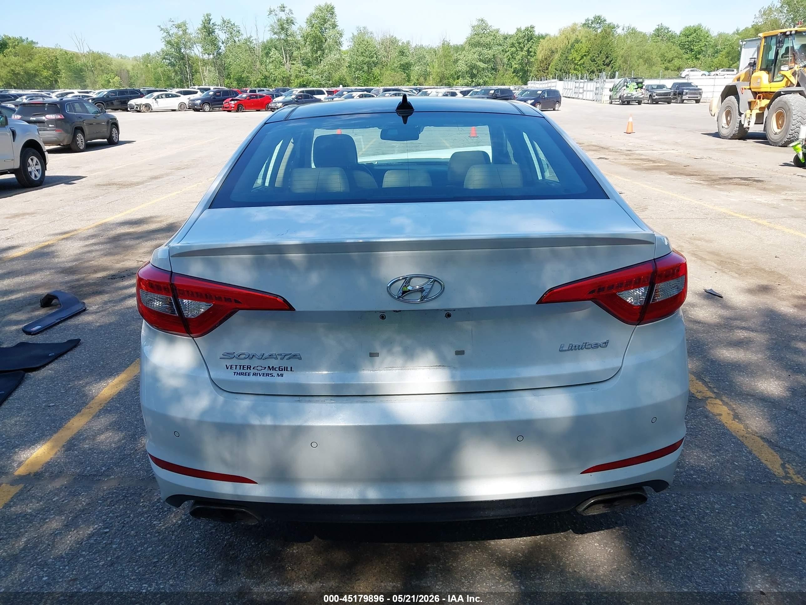 2015 Hyundai Sonata Limited Белый vin: 5NPE34AF7FH158757
