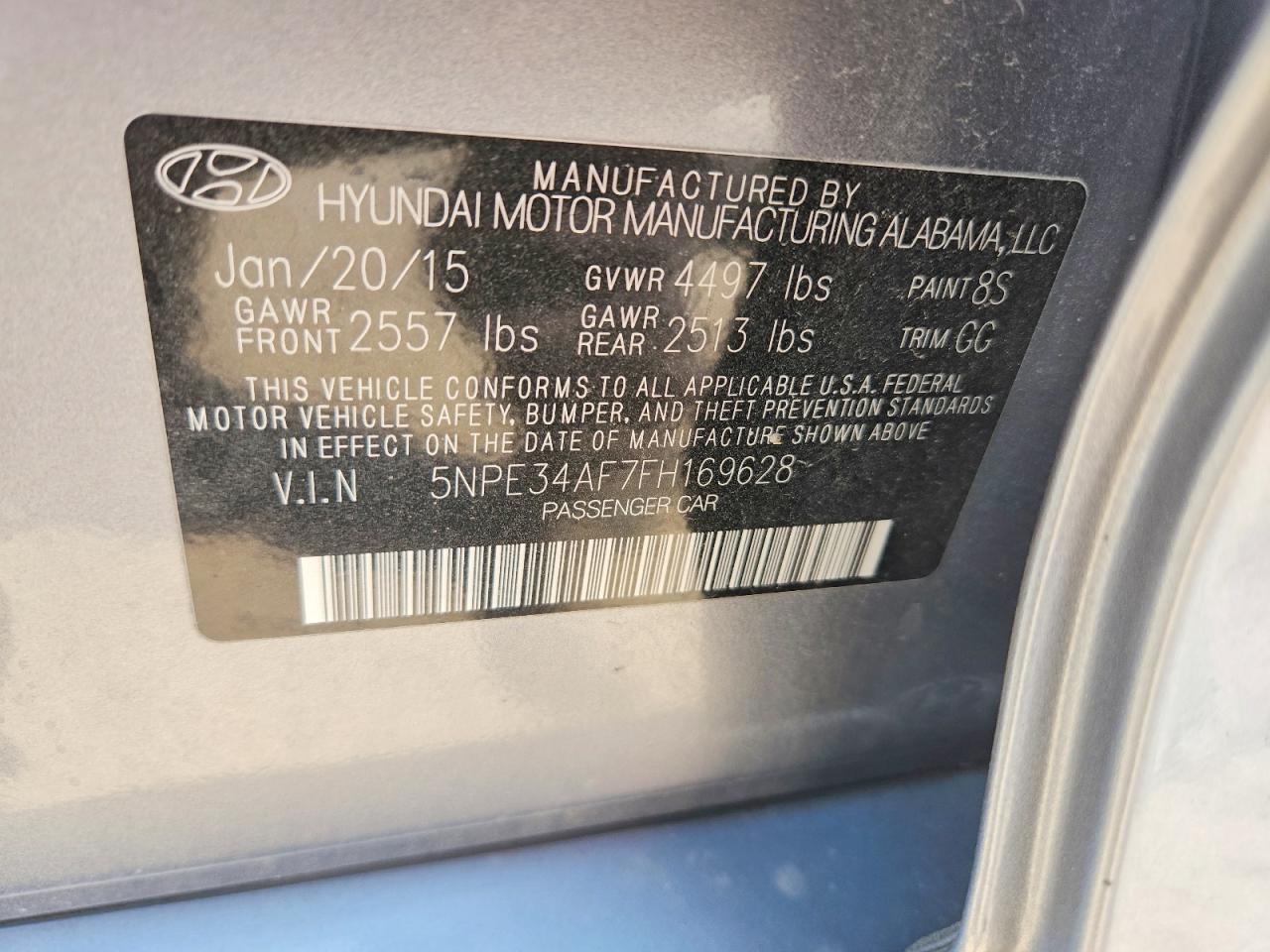 2015 Hyundai Sonata Limited Silver vin: 5NPE34AF7FH169628
