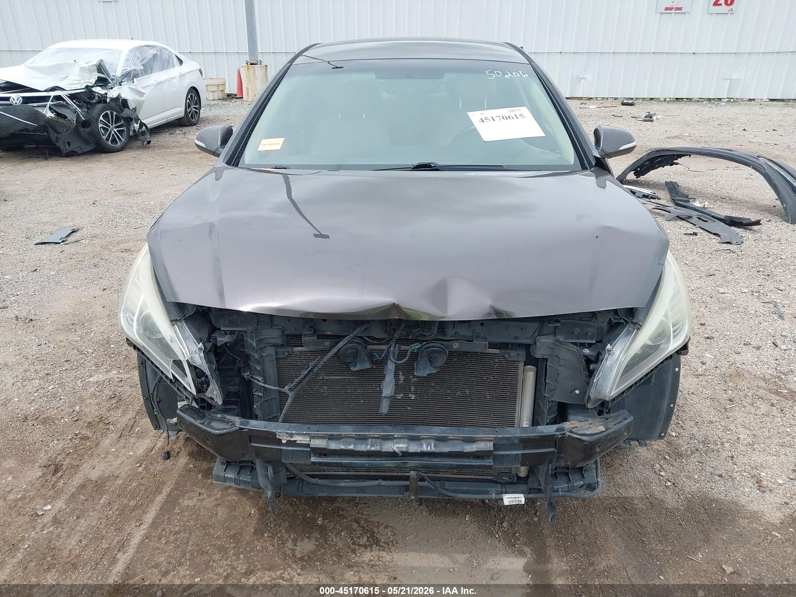 2015 Hyundai Sonata Limited Серый vin: 5NPE34AF7FH175980
