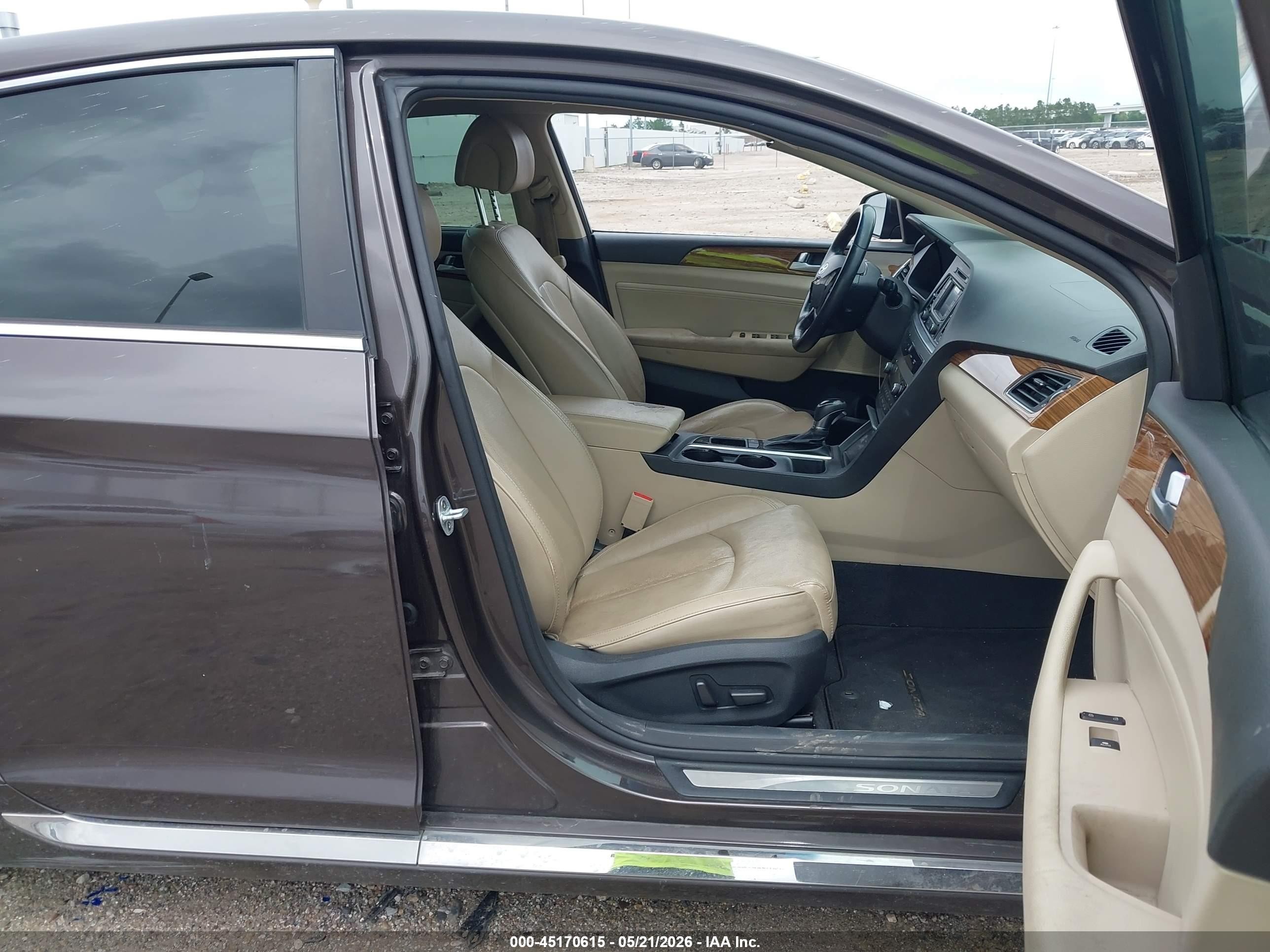 2015 Hyundai Sonata Limited Серый vin: 5NPE34AF7FH175980