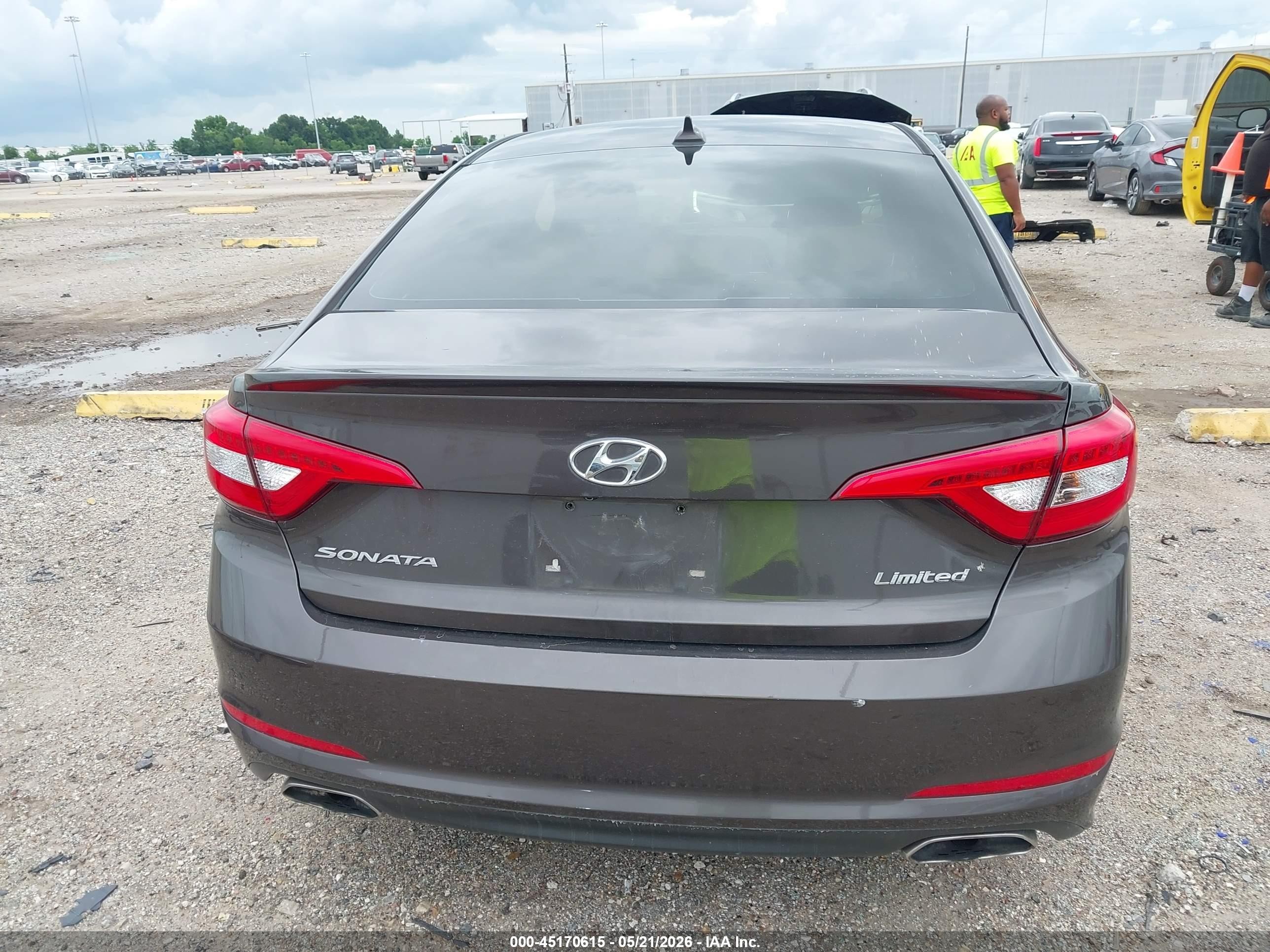 2015 Hyundai Sonata Limited Серый vin: 5NPE34AF7FH175980