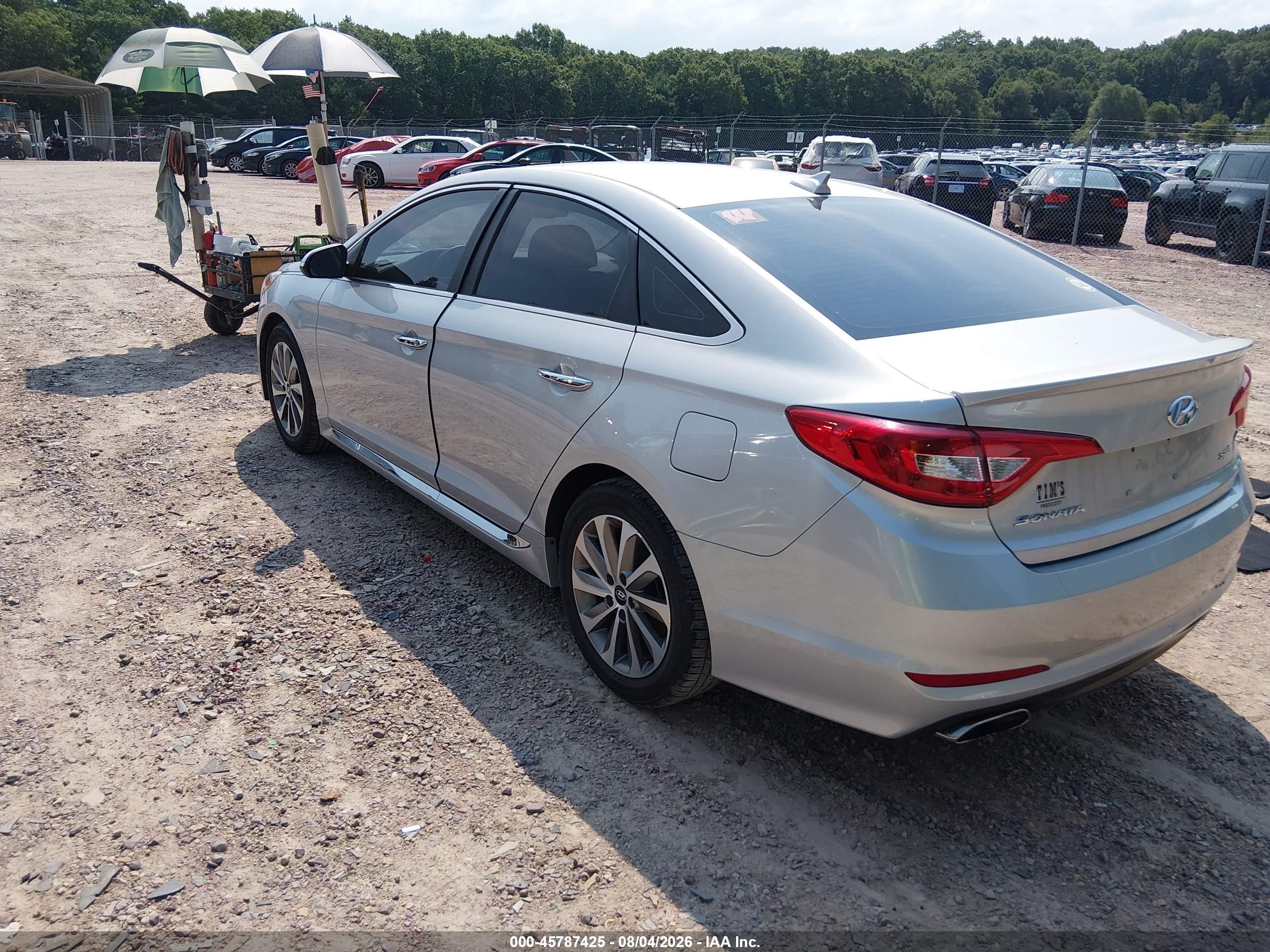 2015 Hyundai Sonata Sport Silver vin: 5NPE34AF7FH183254