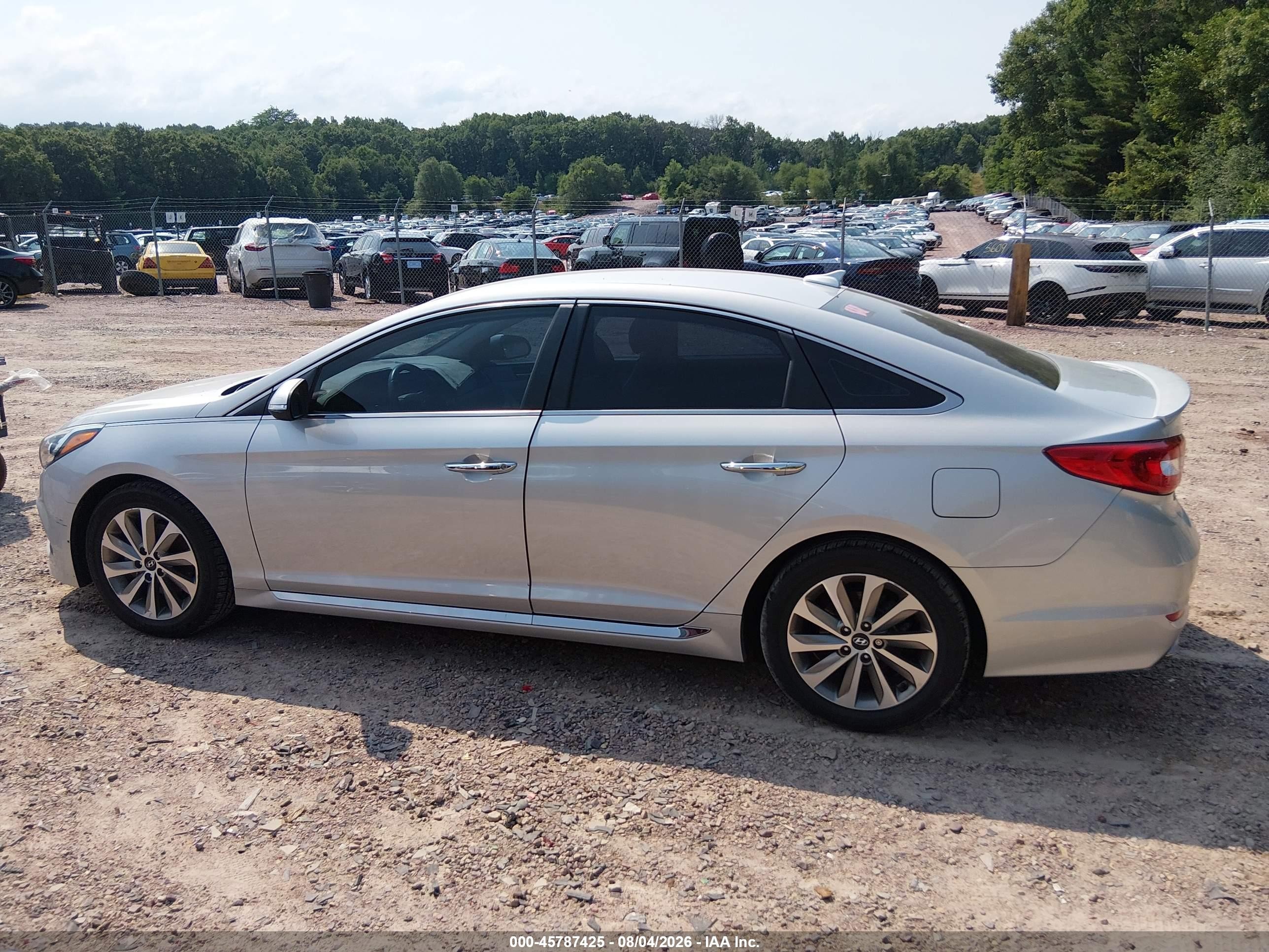 2015 Hyundai Sonata Sport Silver vin: 5NPE34AF7FH183254