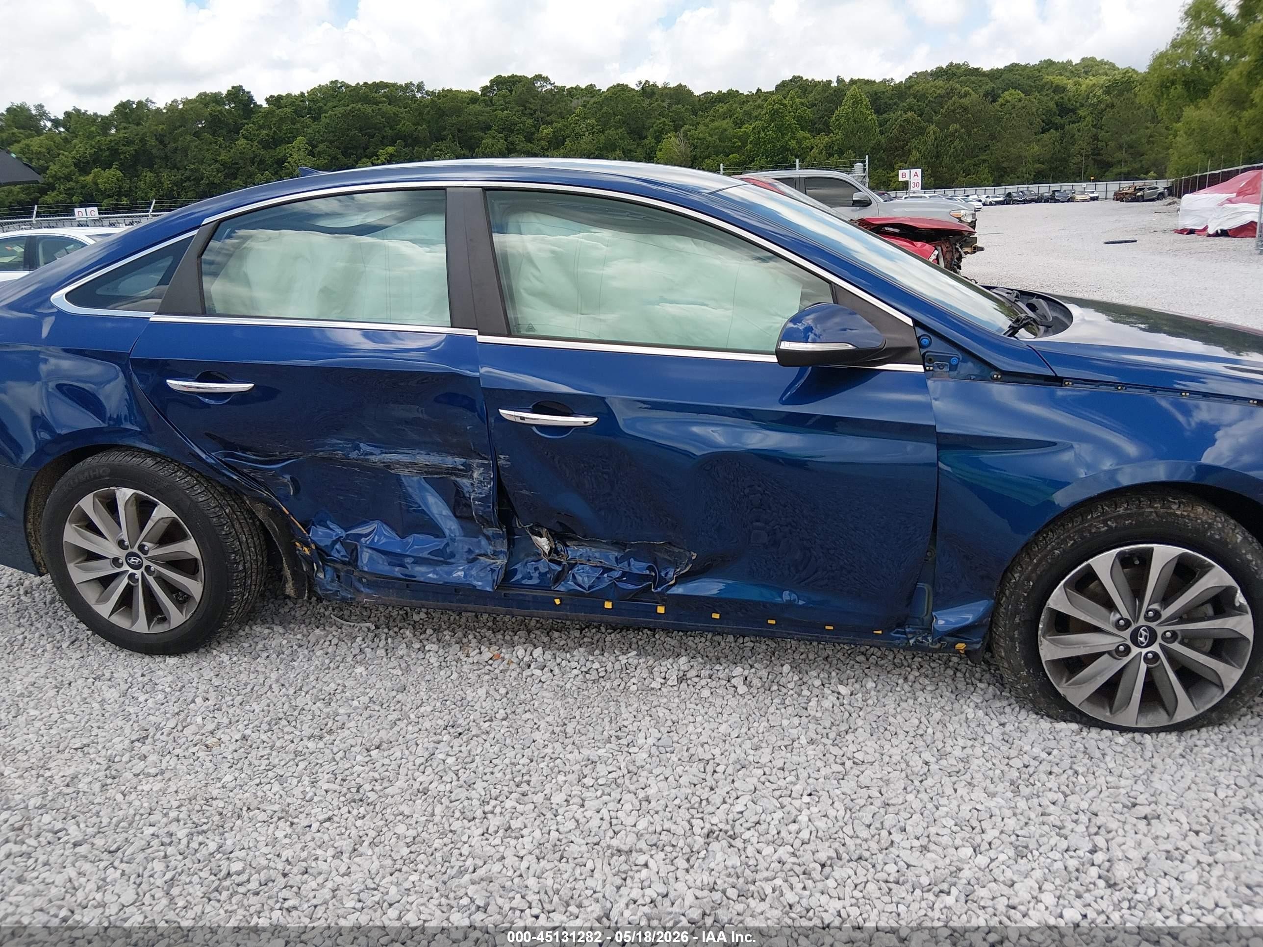 2015 Hyundai Sonata Sport Синий vin: 5NPE34AF7FH190673