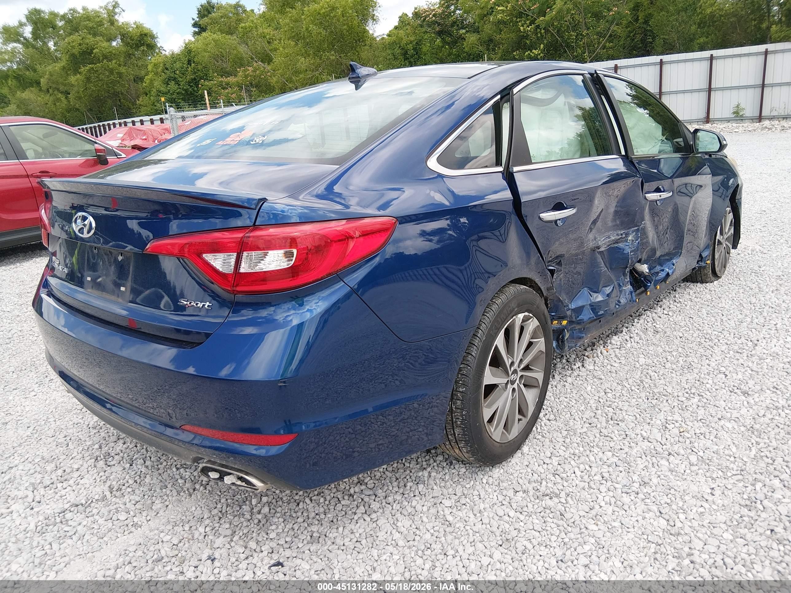 2015 Hyundai Sonata Sport Синий vin: 5NPE34AF7FH190673