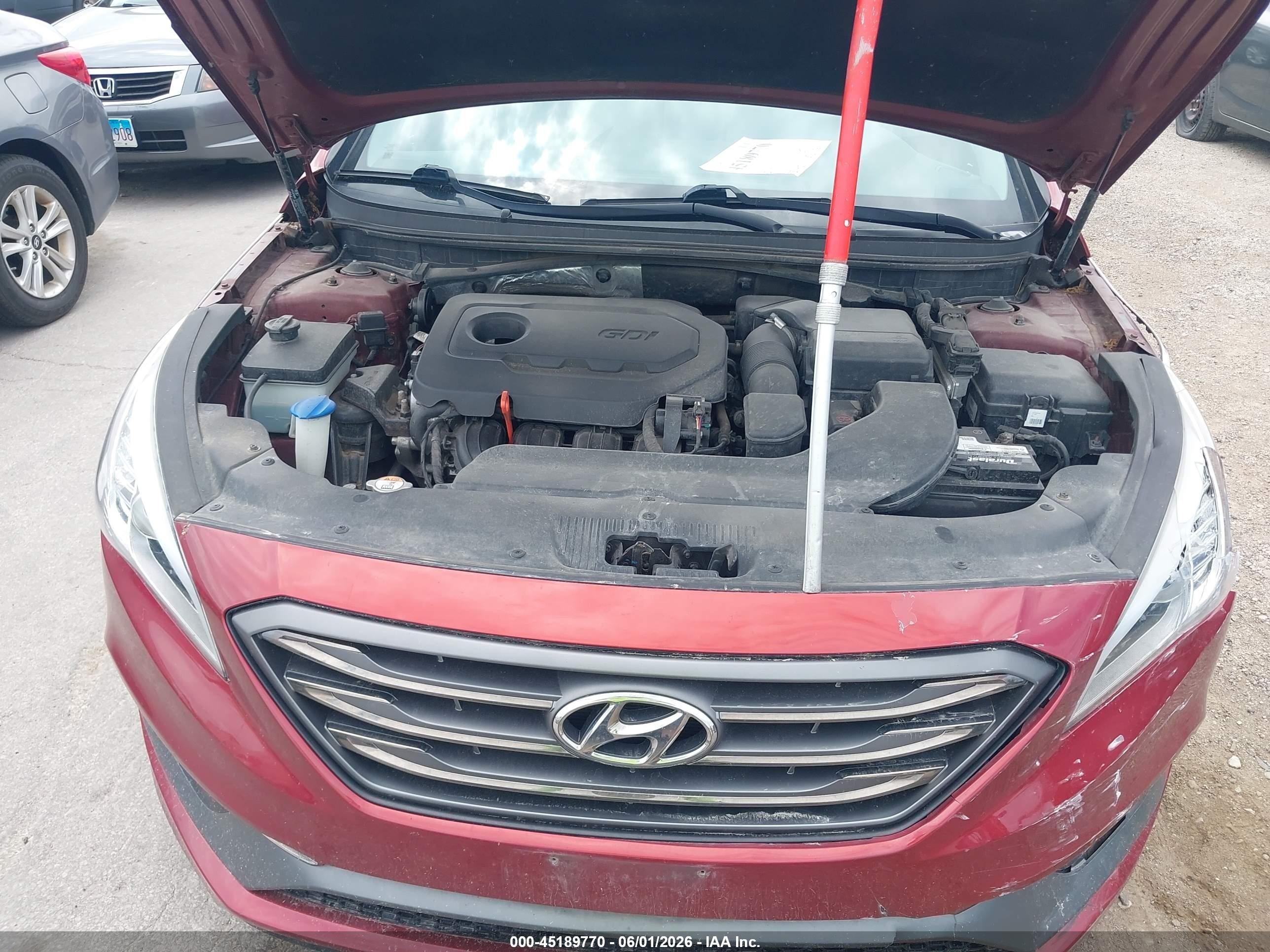 2015 Hyundai Sonata Sport Red vin: 5NPE34AF7FH210002