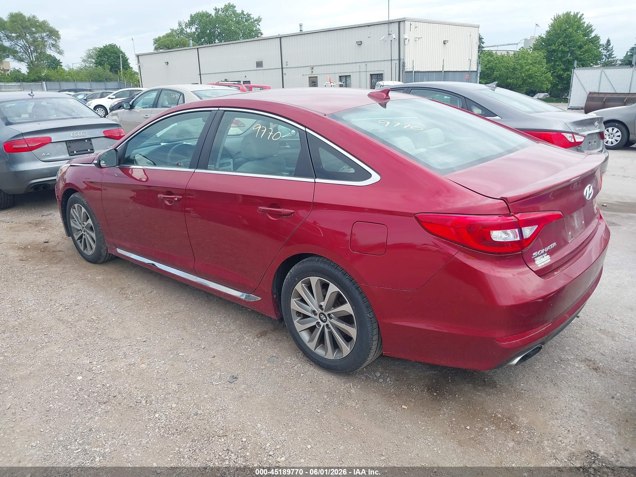 2015 Hyundai Sonata Sport Red vin: 5NPE34AF7FH210002