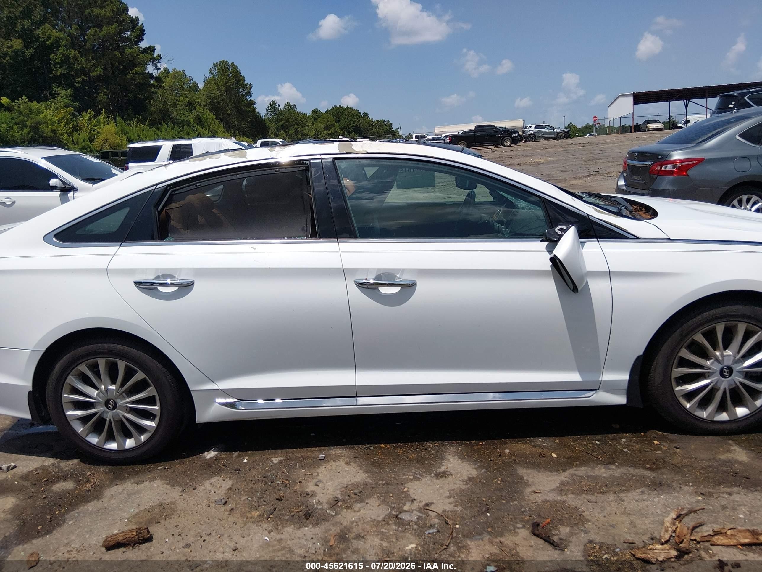2015 Hyundai Sonata Limited White vin: 5NPE34AF7FH220111