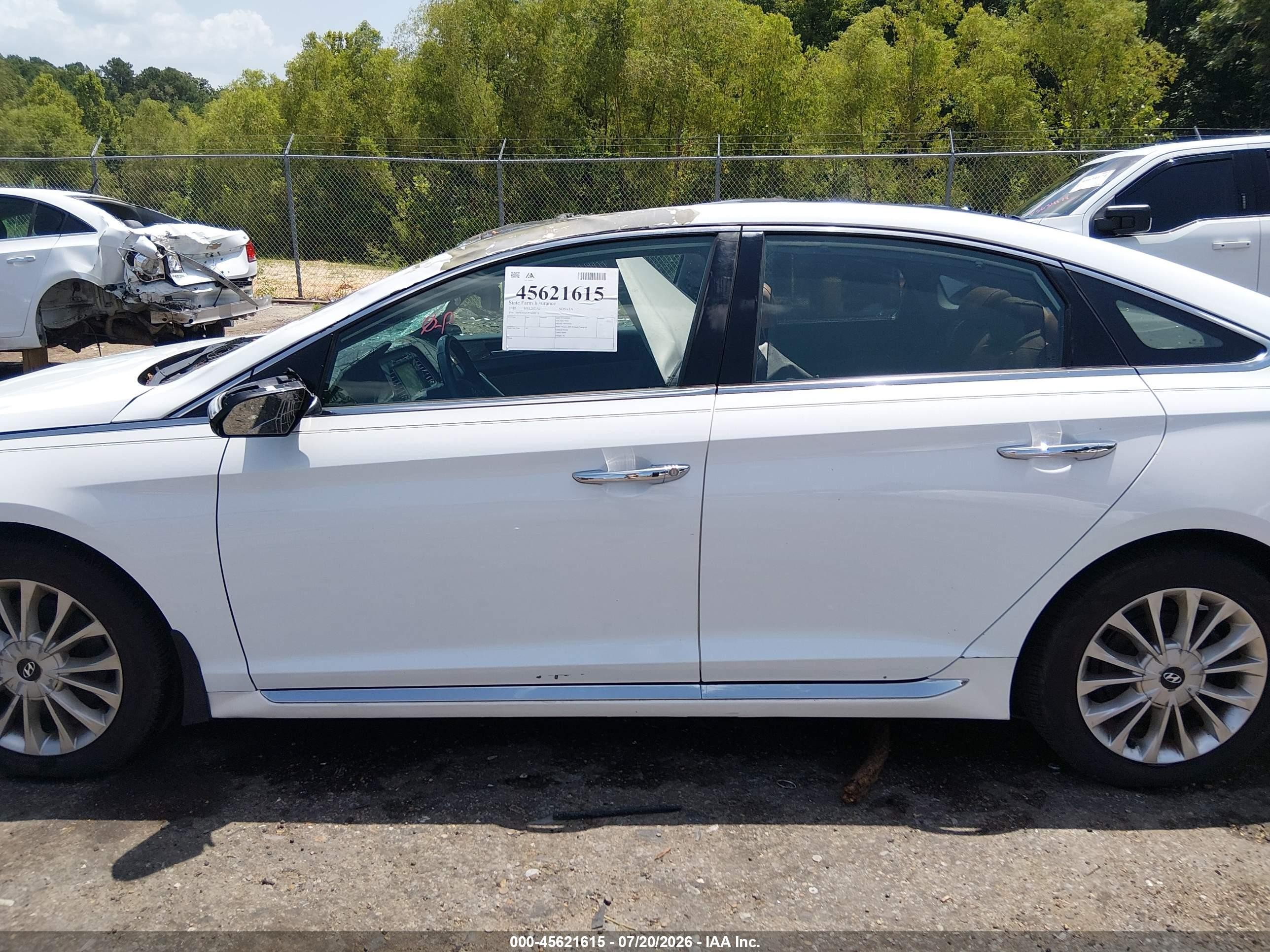 2015 Hyundai Sonata Limited White vin: 5NPE34AF7FH220111