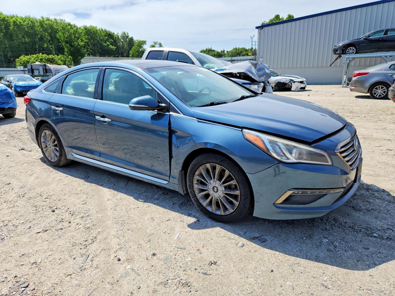 2015 Hyundai Sonata Limited Blue vin: 5NPE34AF7FH230072