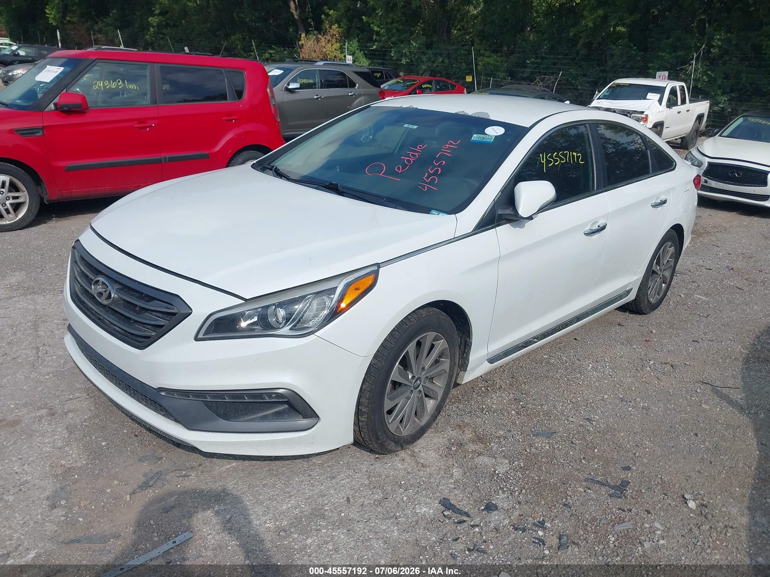 2015 Hyundai Sonata Sport White vin: 5NPE34AF7FH230136