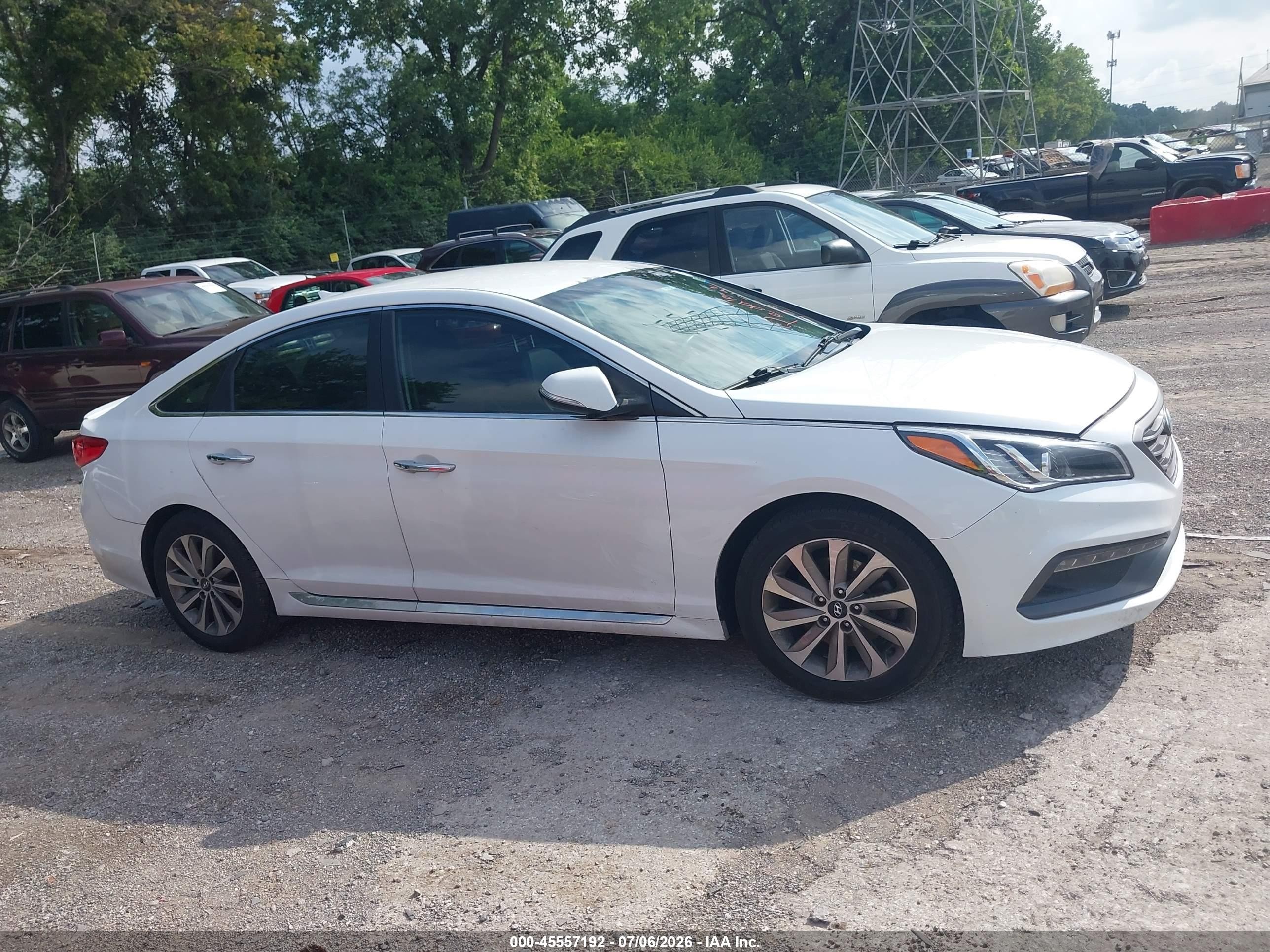 2015 Hyundai Sonata Sport White vin: 5NPE34AF7FH230136