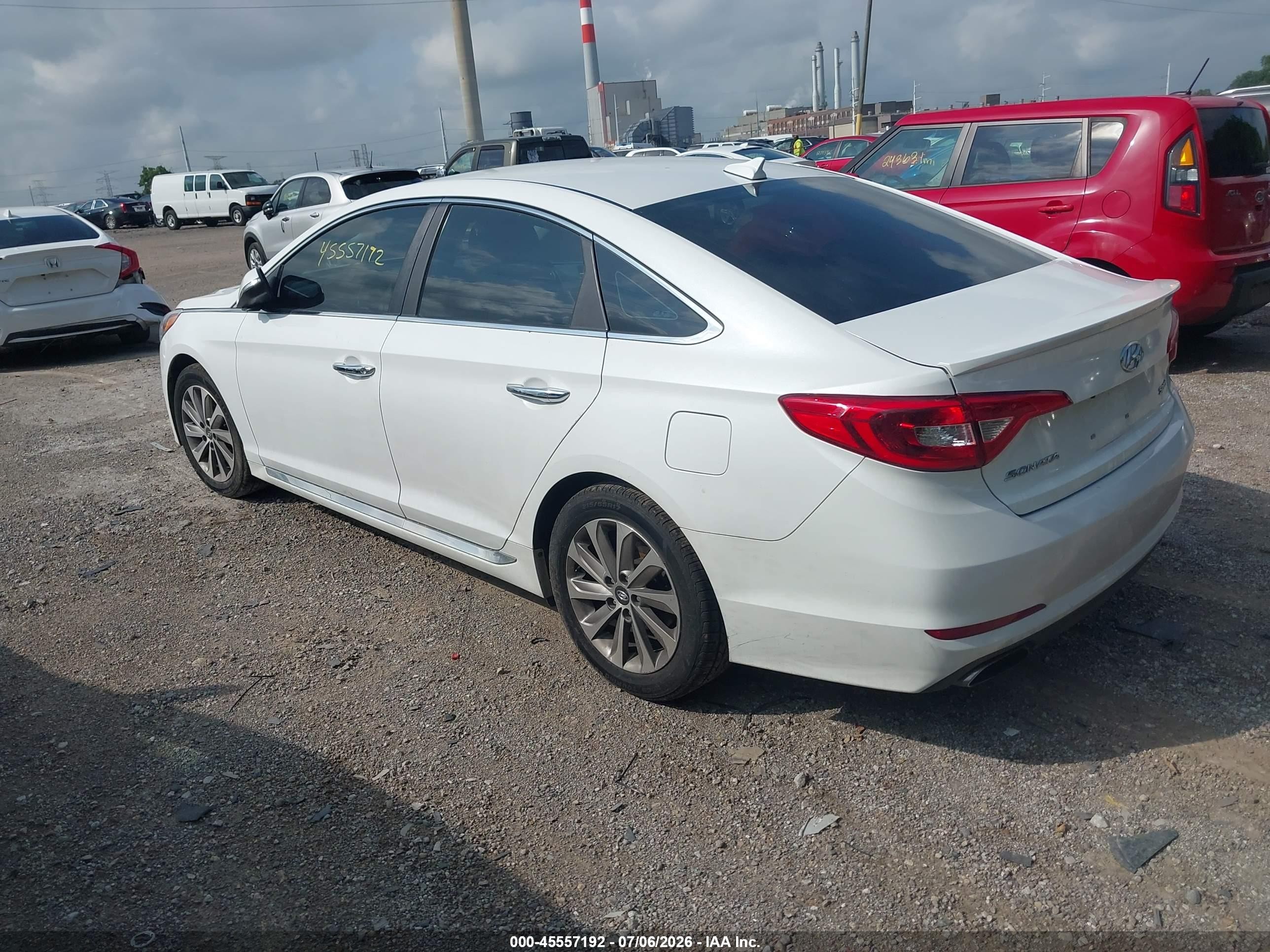 2015 Hyundai Sonata Sport White vin: 5NPE34AF7FH230136