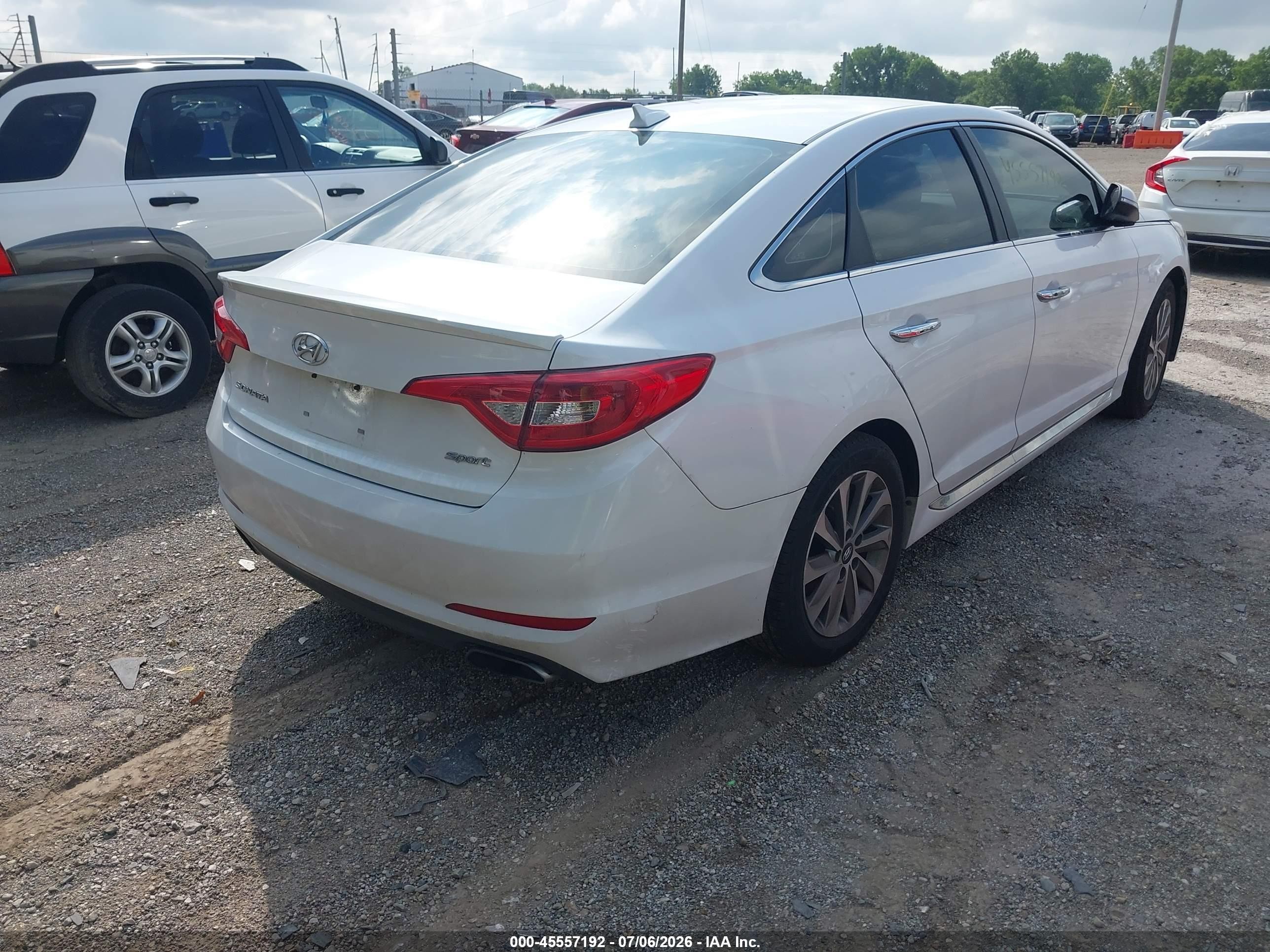 2015 Hyundai Sonata Sport White vin: 5NPE34AF7FH230136