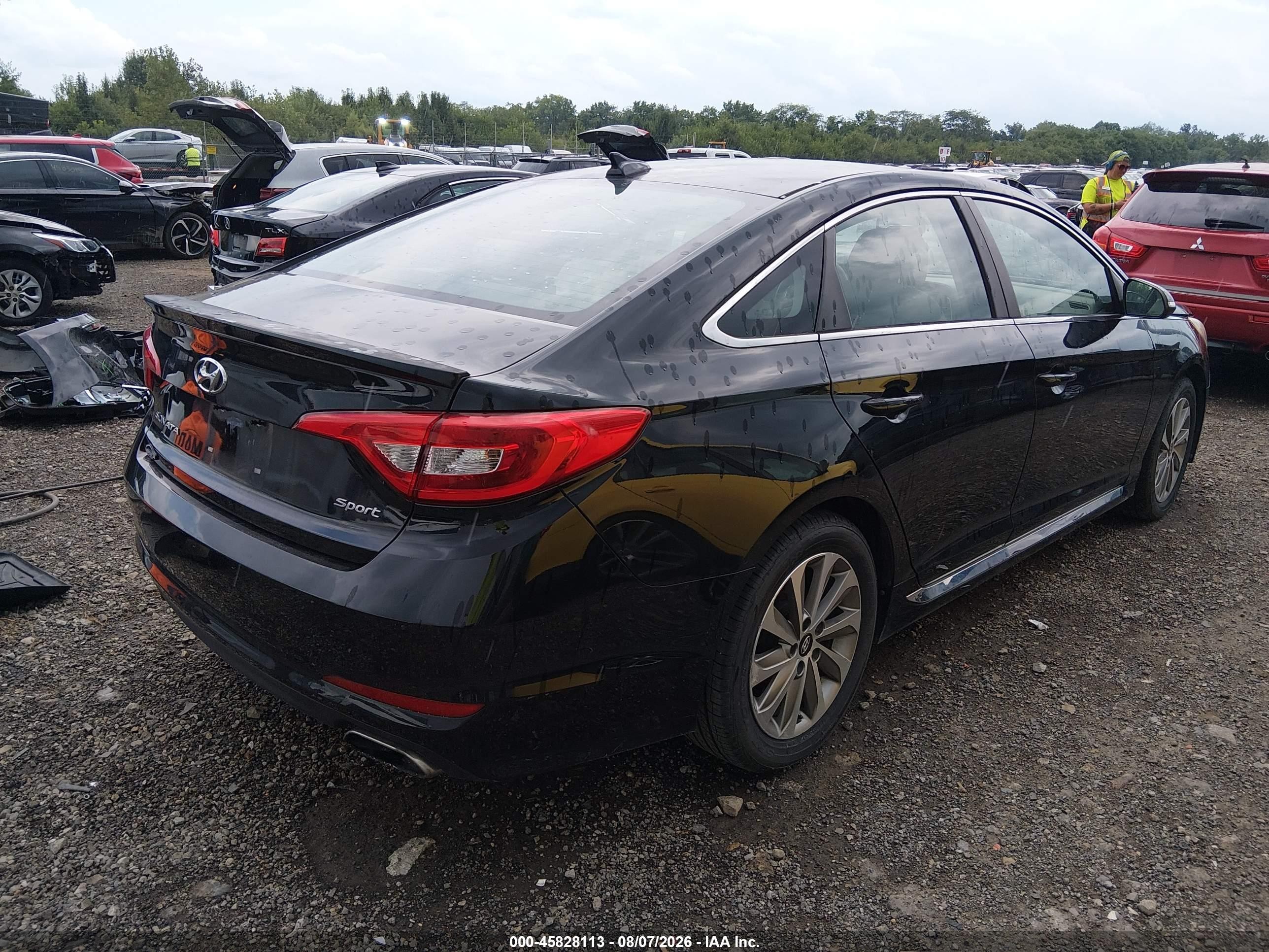 2015 Hyundai Sonata Sport Black vin: 5NPE34AF7FH246210