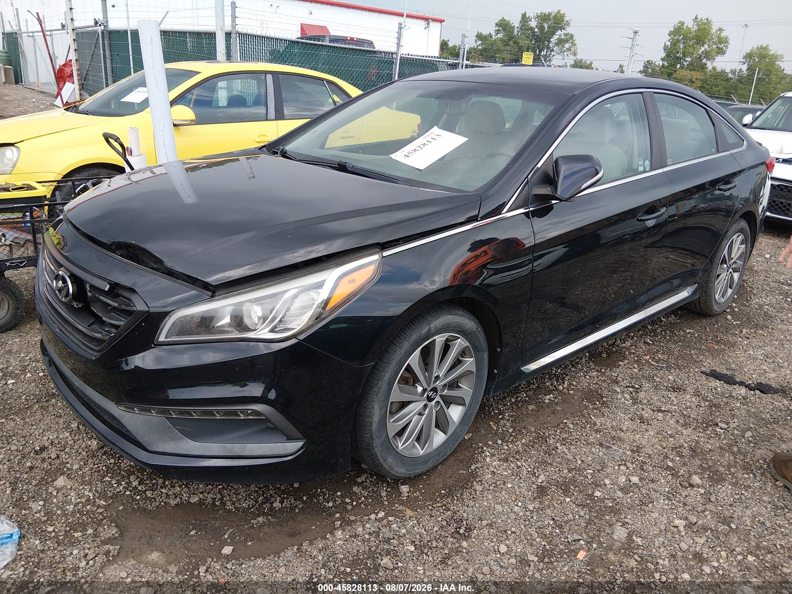 2015 Hyundai Sonata Sport Black vin: 5NPE34AF7FH246210
