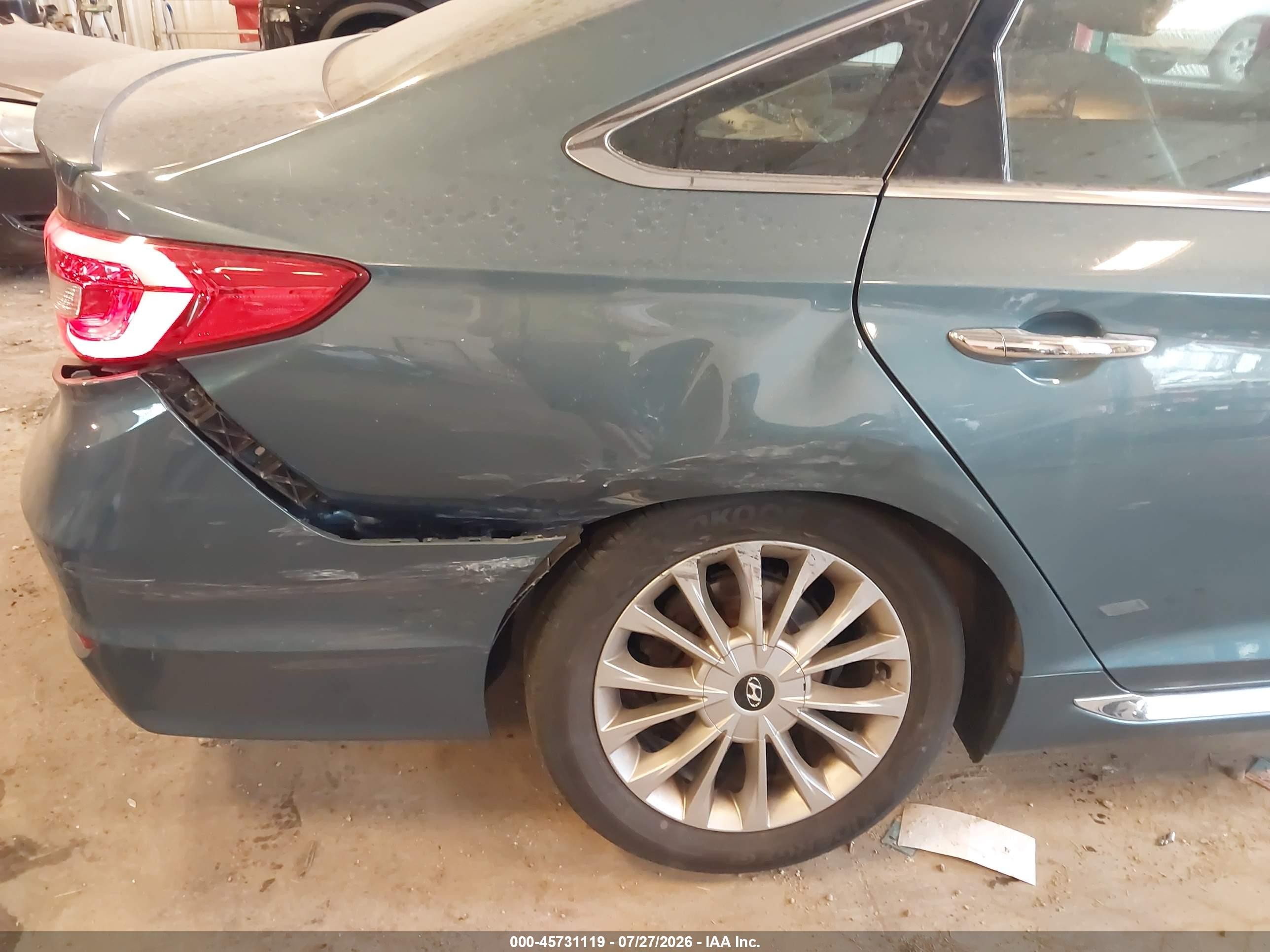 2015 Hyundai Sonata Limited Blue vin: 5NPE34AF7FH249544