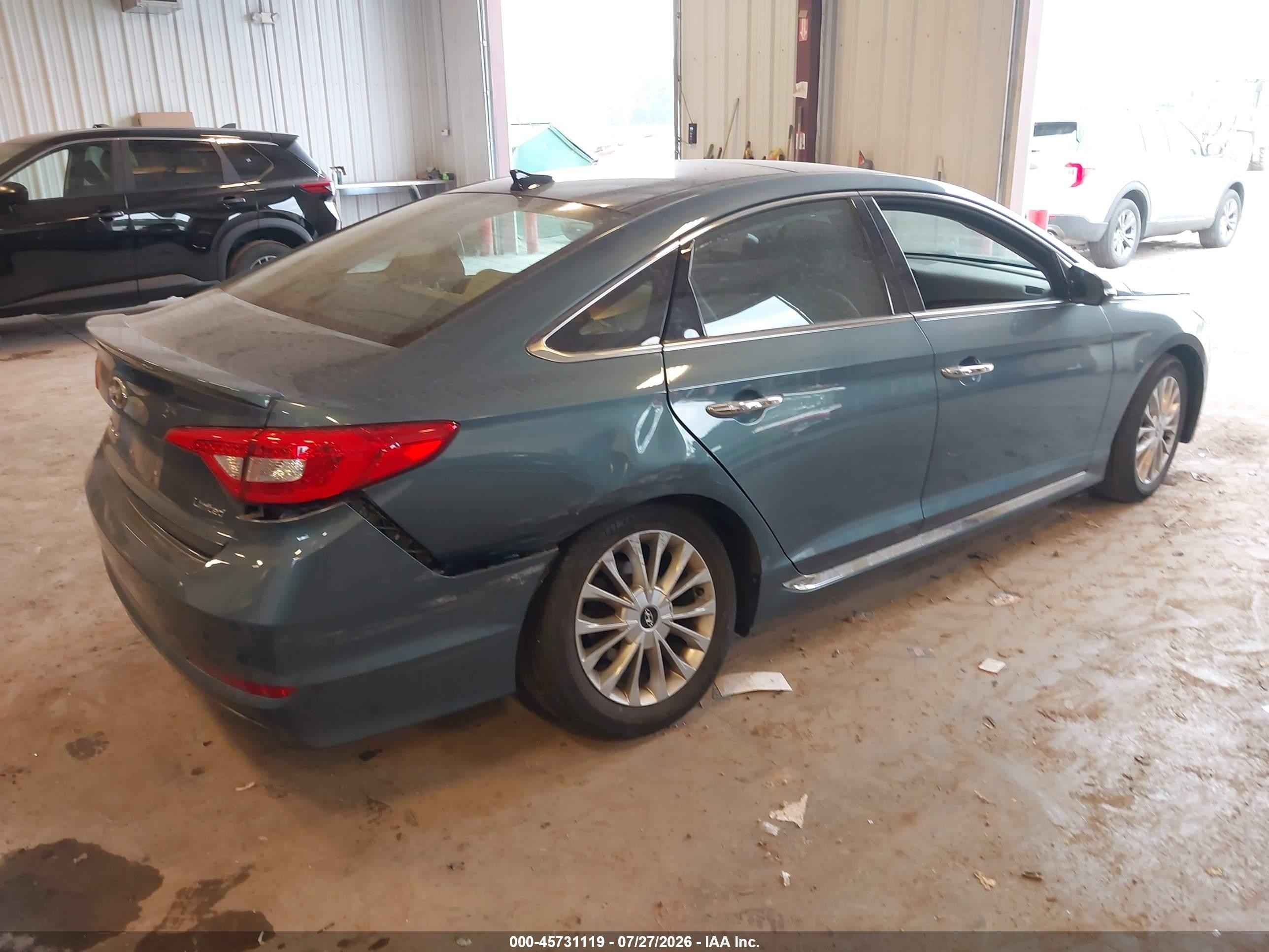 2015 Hyundai Sonata Limited Blue vin: 5NPE34AF7FH249544