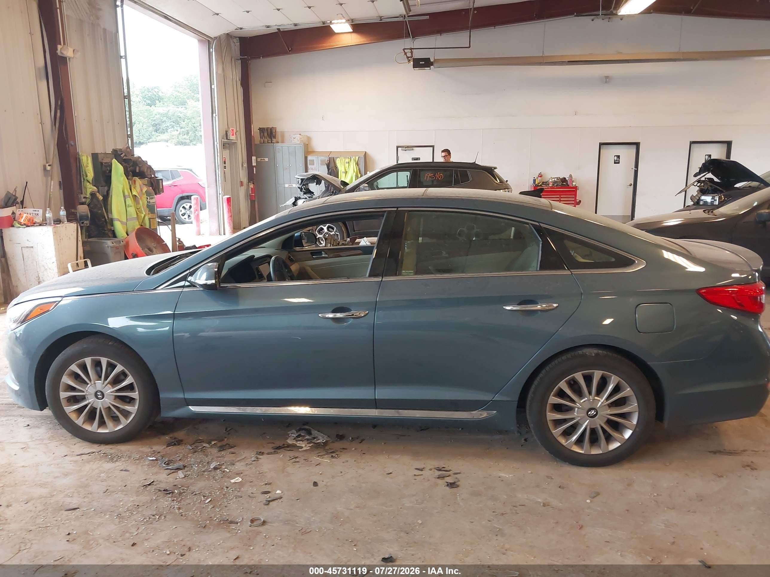 2015 Hyundai Sonata Limited Blue vin: 5NPE34AF7FH249544