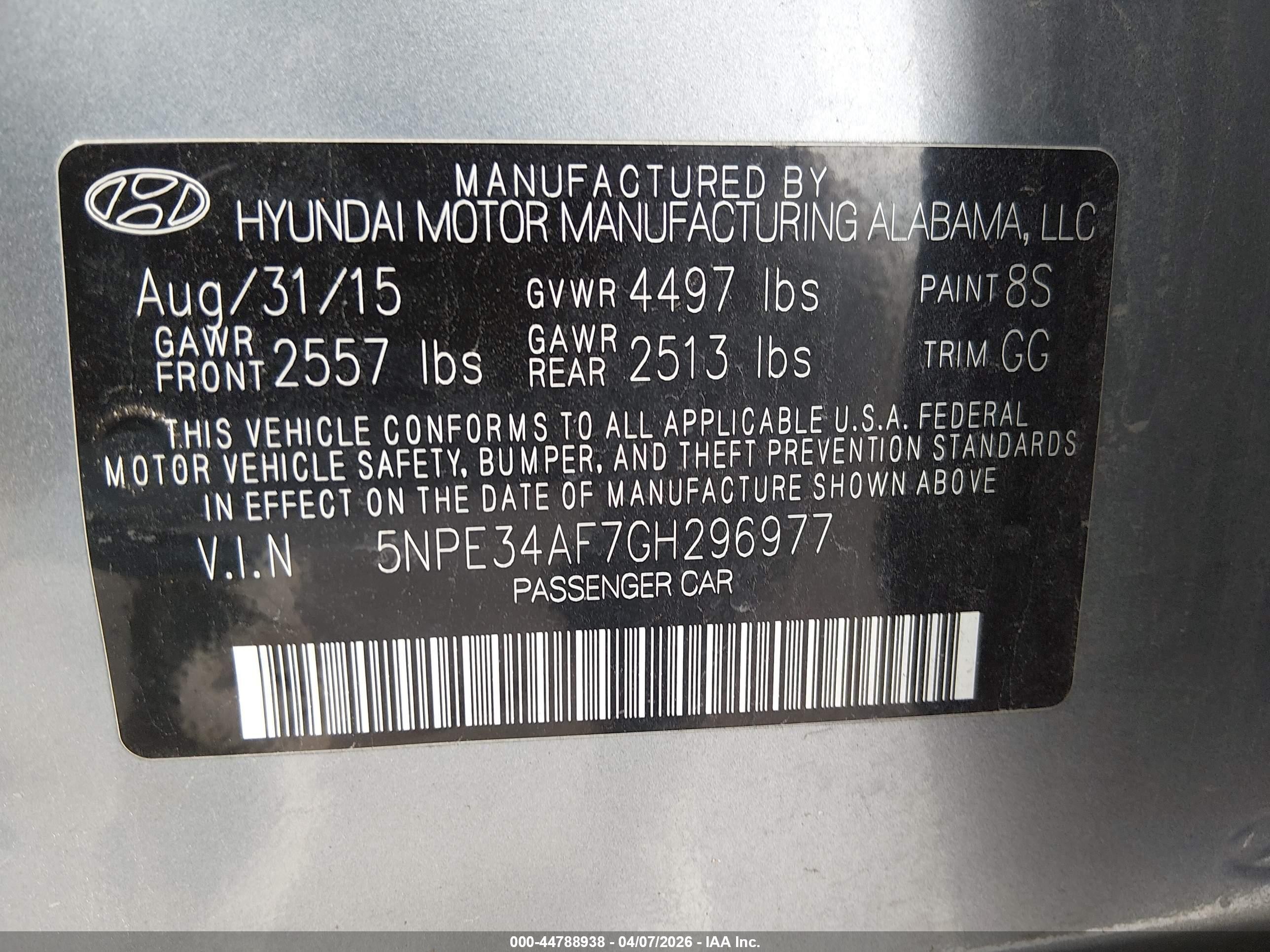 2016 Hyundai Sonata Limited Gray vin: 5NPE34AF7GH296977