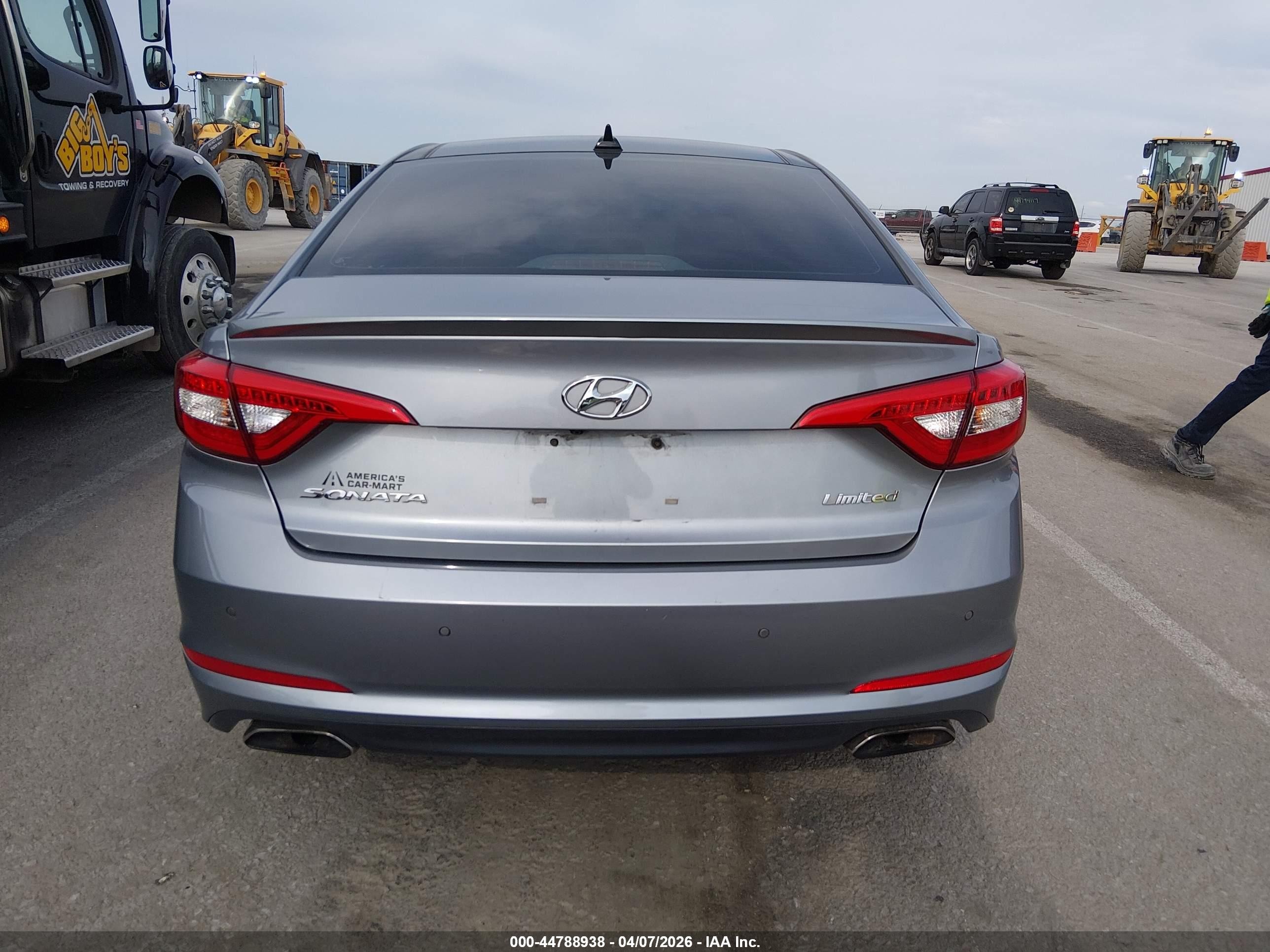 2016 Hyundai Sonata Limited Gray vin: 5NPE34AF7GH296977