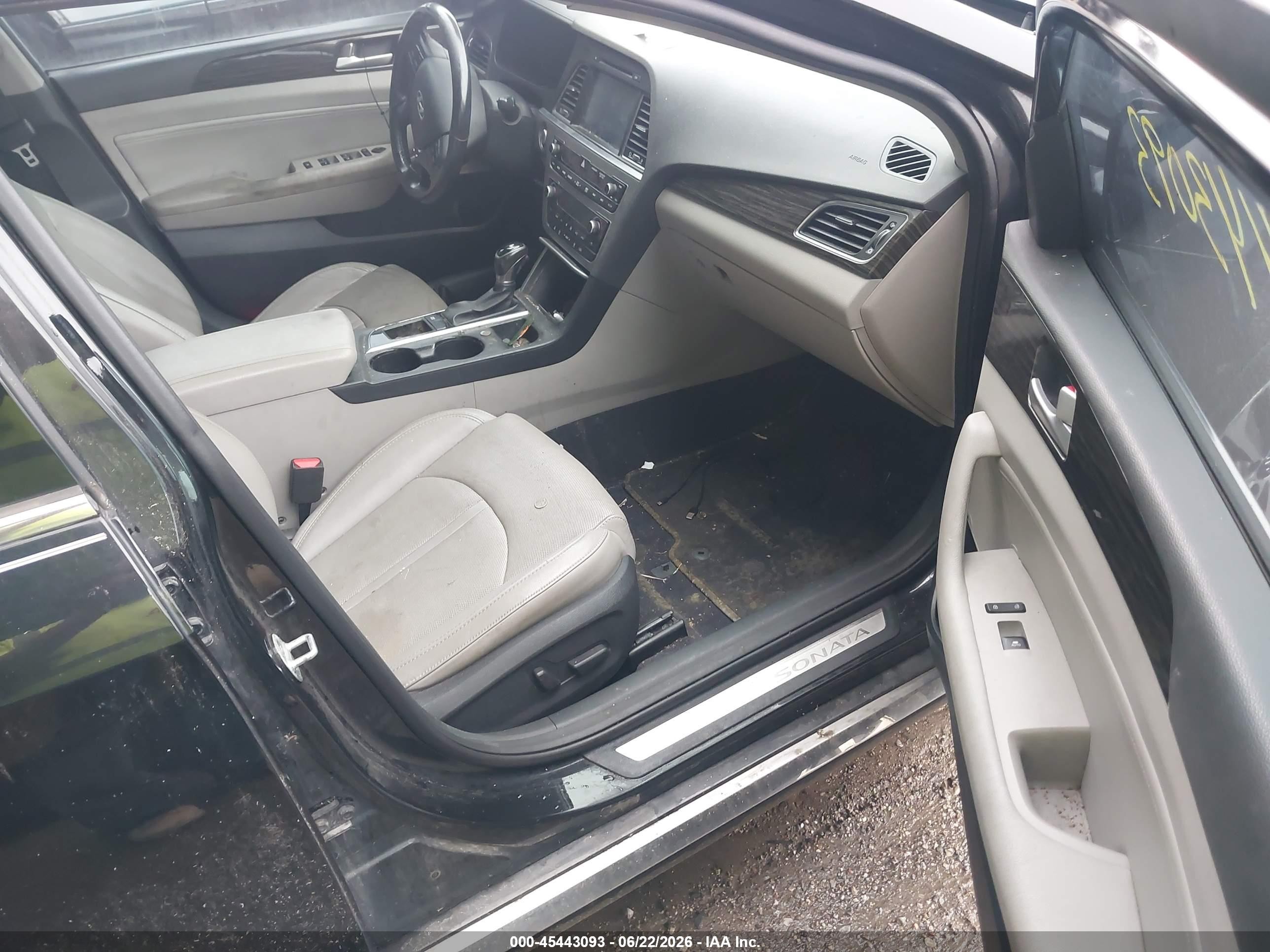 2016 Hyundai Sonata Limited Black vin: 5NPE34AF7GH300722