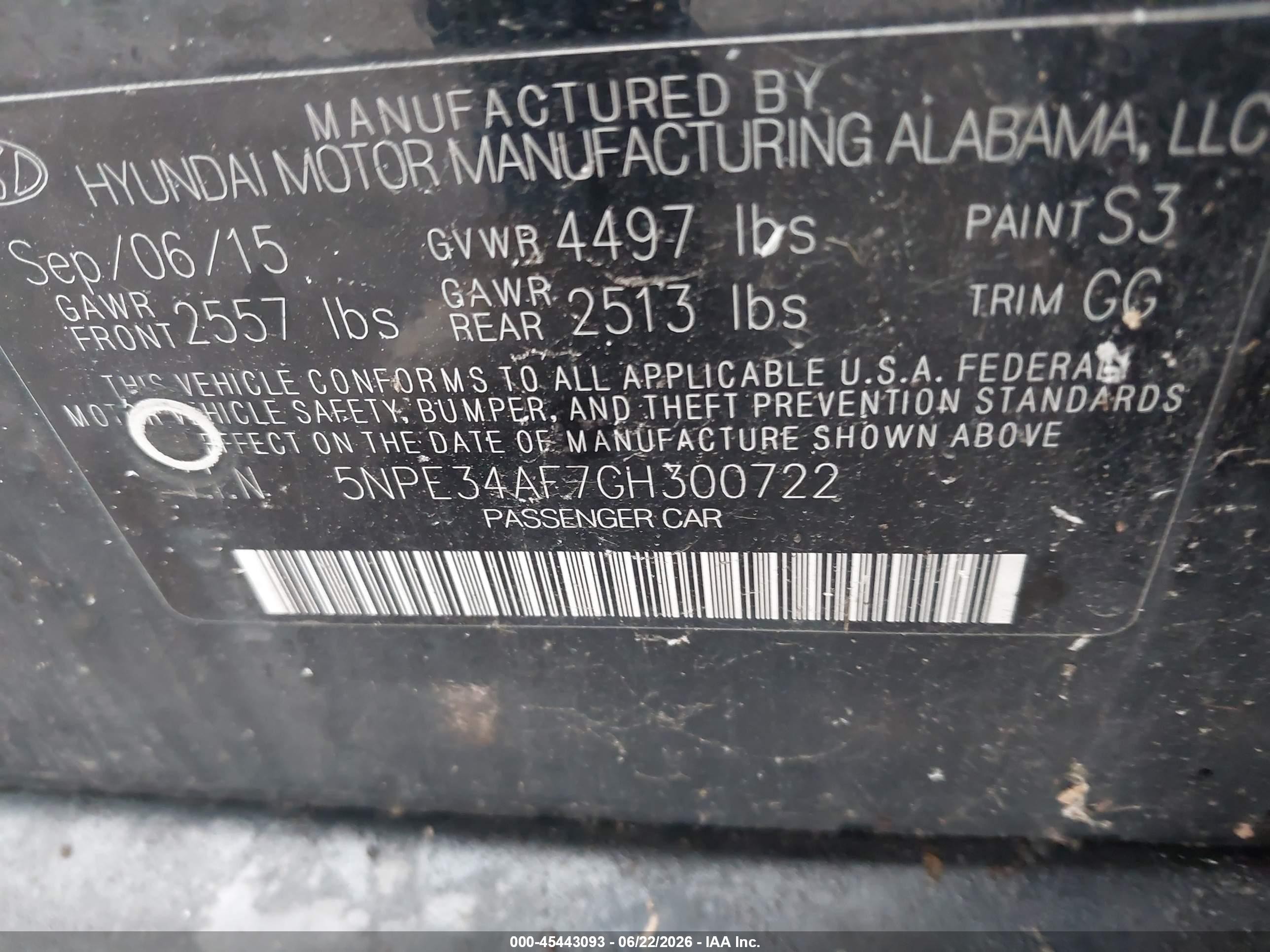 2016 Hyundai Sonata Limited Black vin: 5NPE34AF7GH300722